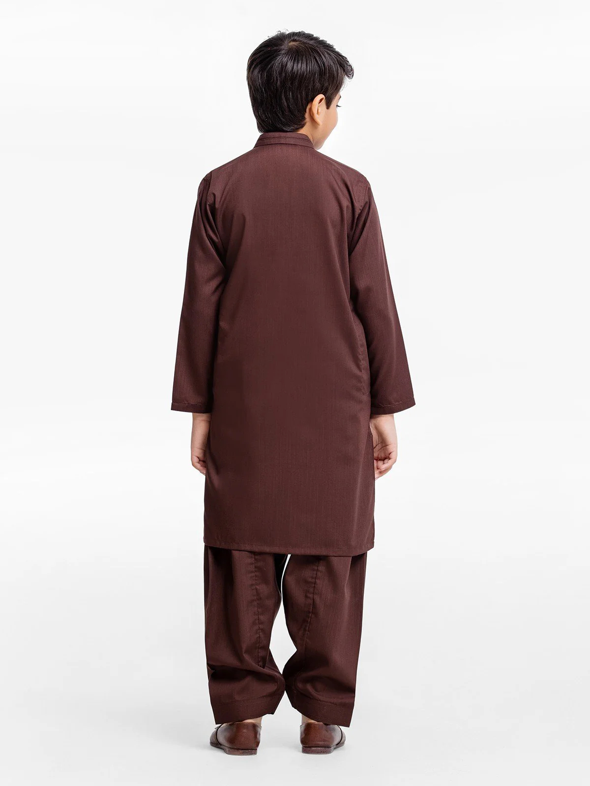 Boy's Brown Kurta Shalwar - EBTKS23-3907 - Image 4