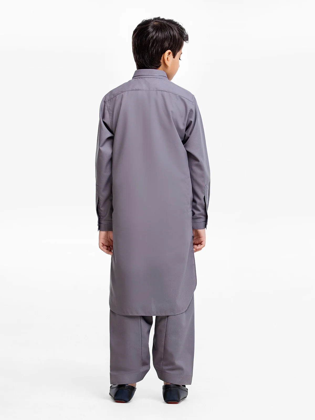 Boy's Dark Grey Kurta Shalwar - EBTKS23-3881 - Image 6