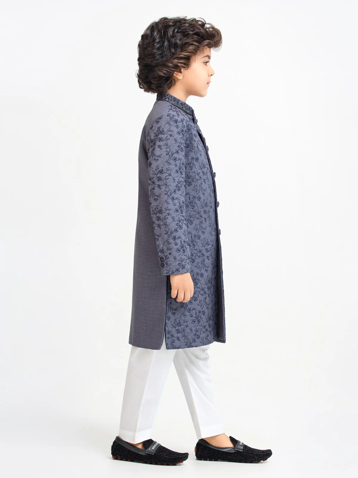 Boy's Light Navy Sherwani - EBTS22-34022 - Image 3
