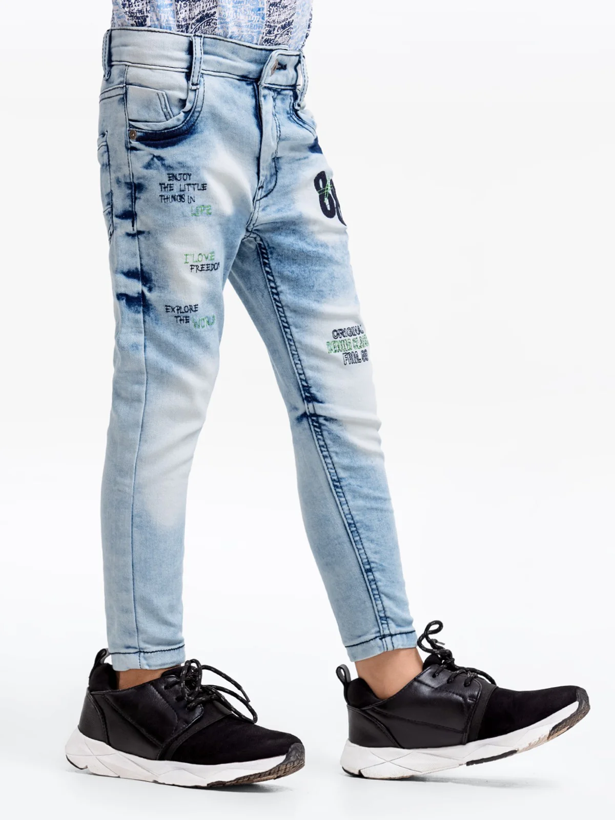 Boy's Mid Blue Denim Pant - EBBDP23-007 - Image 3