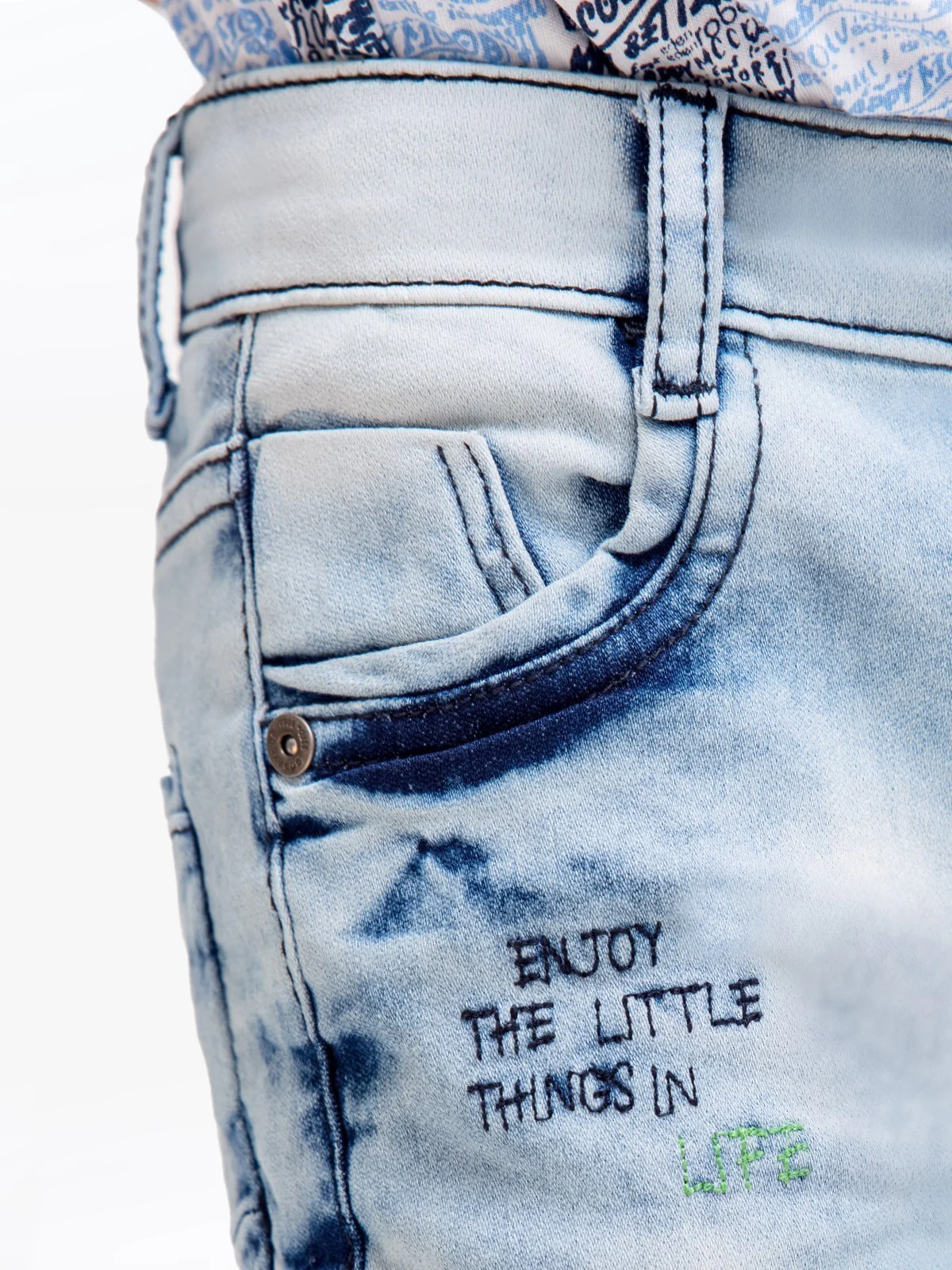 Boy's Mid Blue Denim Pant - EBBDP23-007 - Image 4