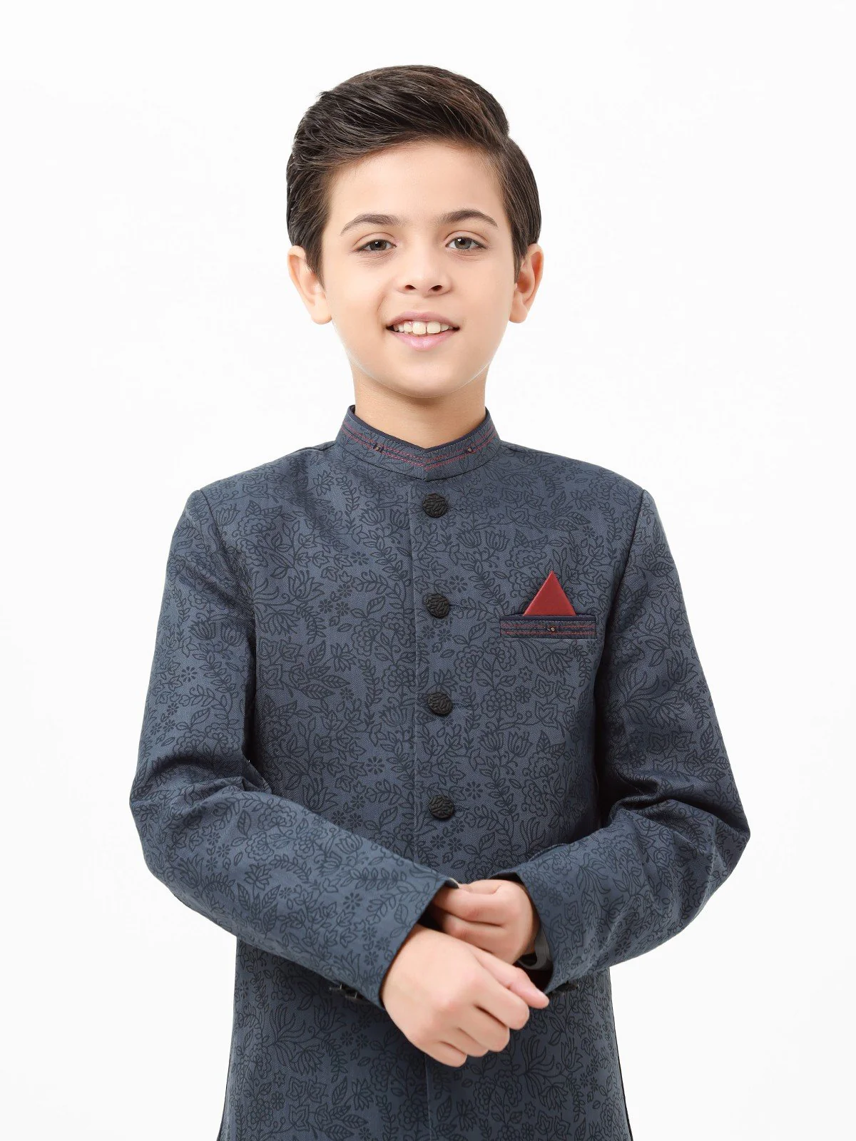 Boy's Navy Sherwani - EBTS22-34026 - Image 3