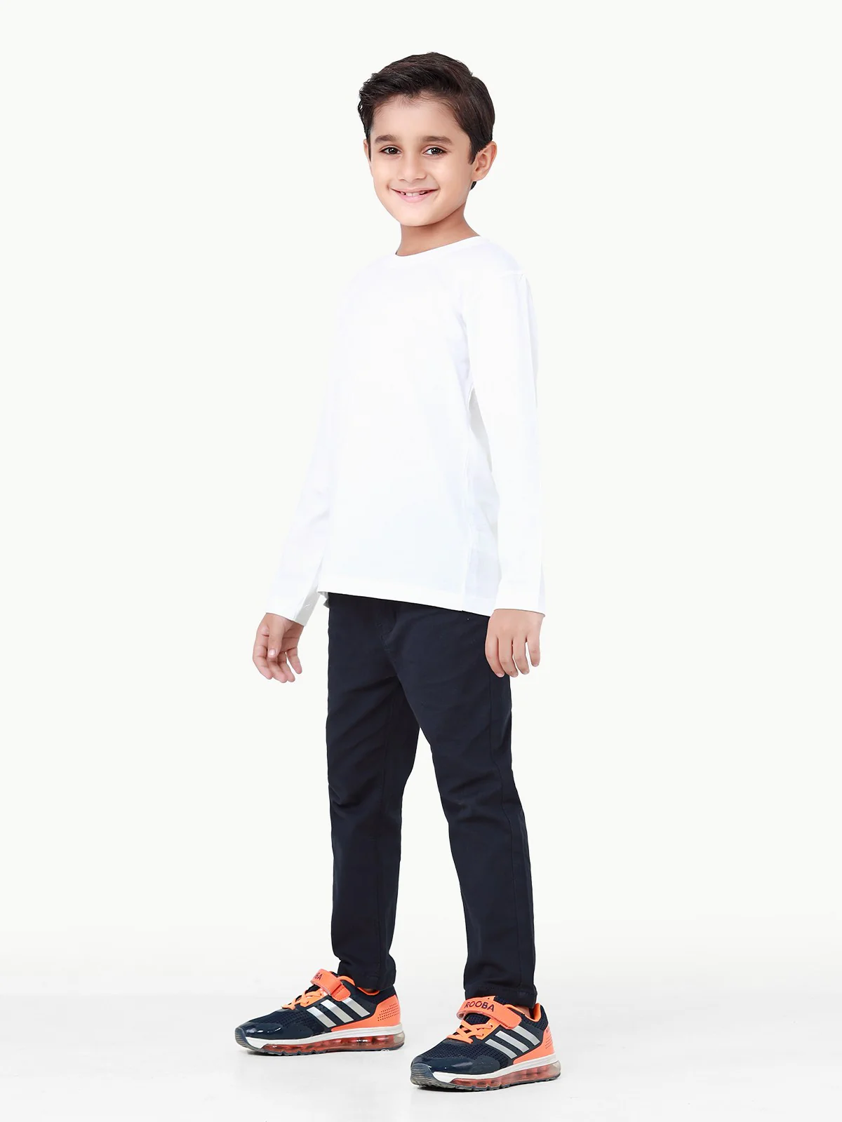 Boy's Off White Basic Tee - EBTBF22-002 - Image 4