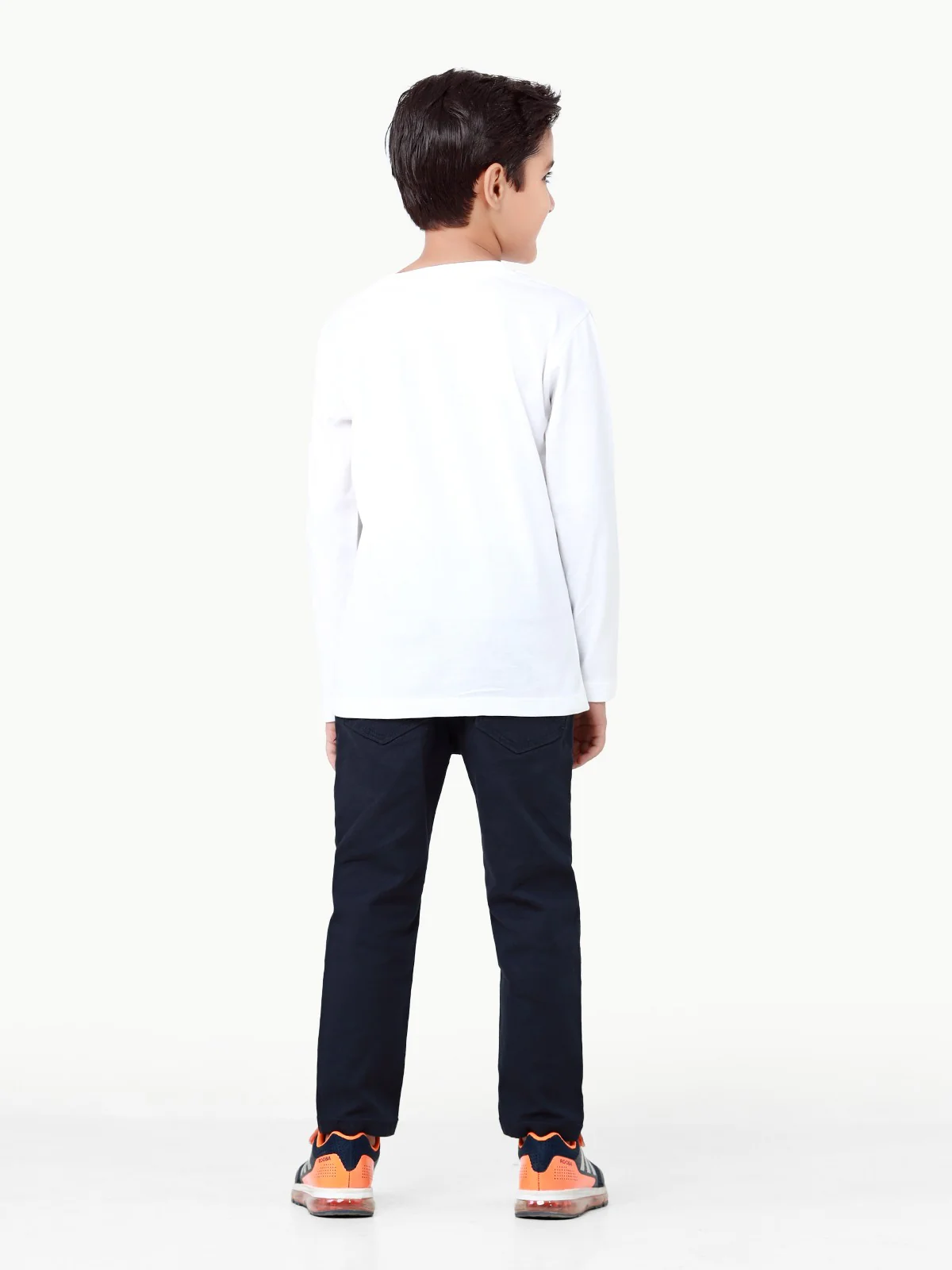 Boy's Off White Basic Tee - EBTBF22-002 - Image 6