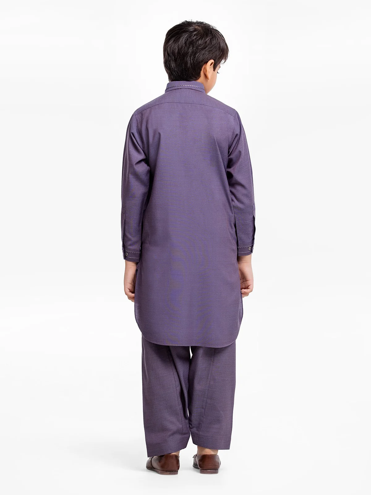 Boy's Purple Kurta Shalwar - EBTKS23-3894 - Image 5
