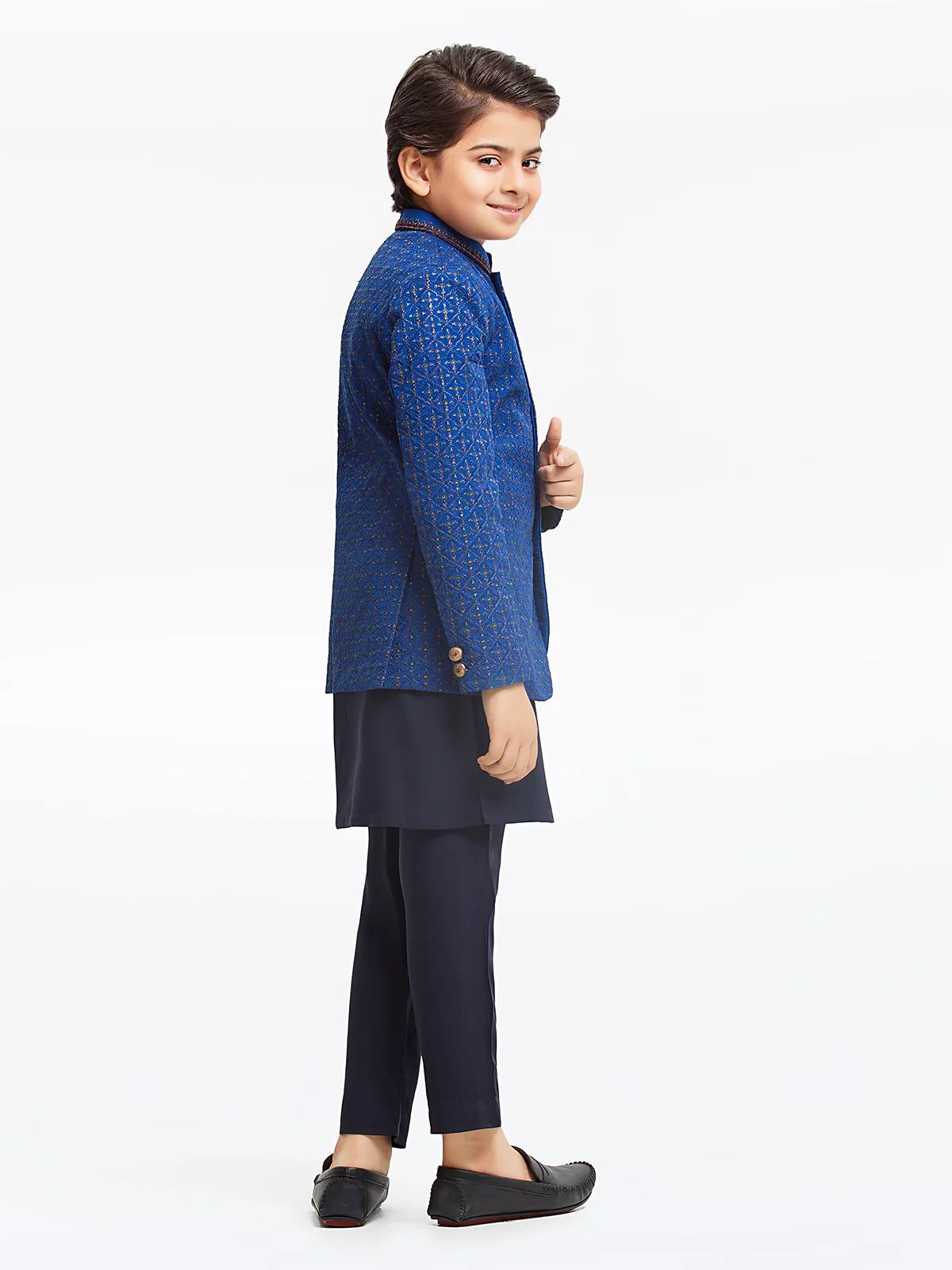 Boy's Royal Blue & Navy Prince Suit - EBTPCS22-006 - Image 3