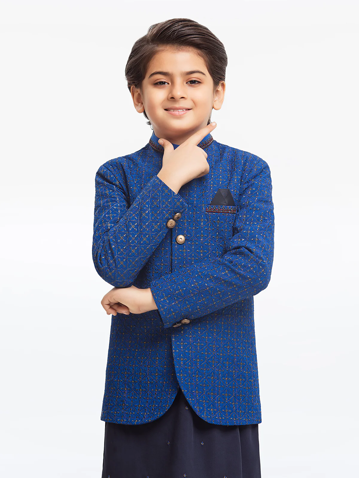 Boy's Royal Blue & Navy Prince Suit - EBTPCS22-006 - Image 4