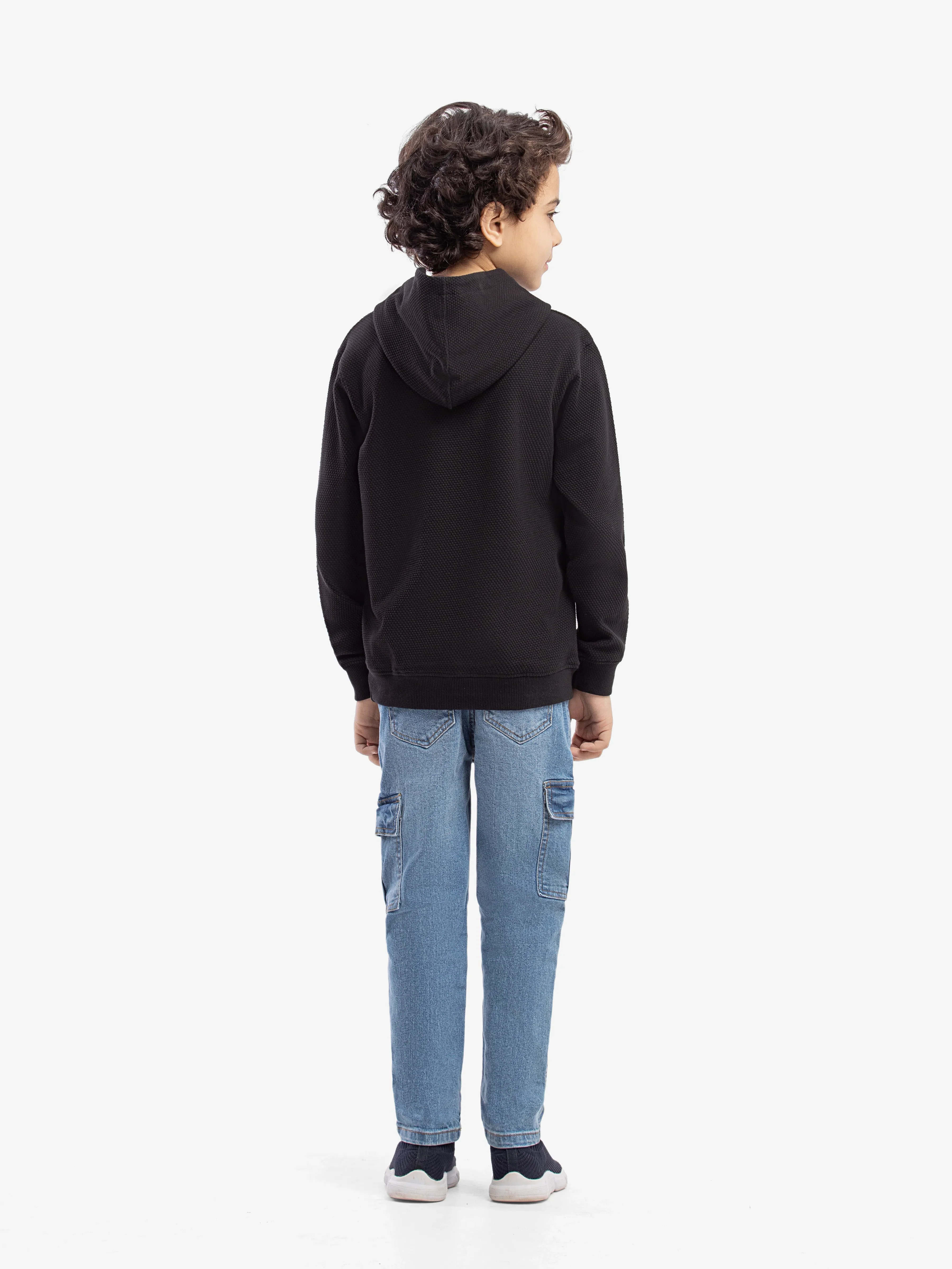 Boy's Black Hoodie - EBTH5-023 - Image 5