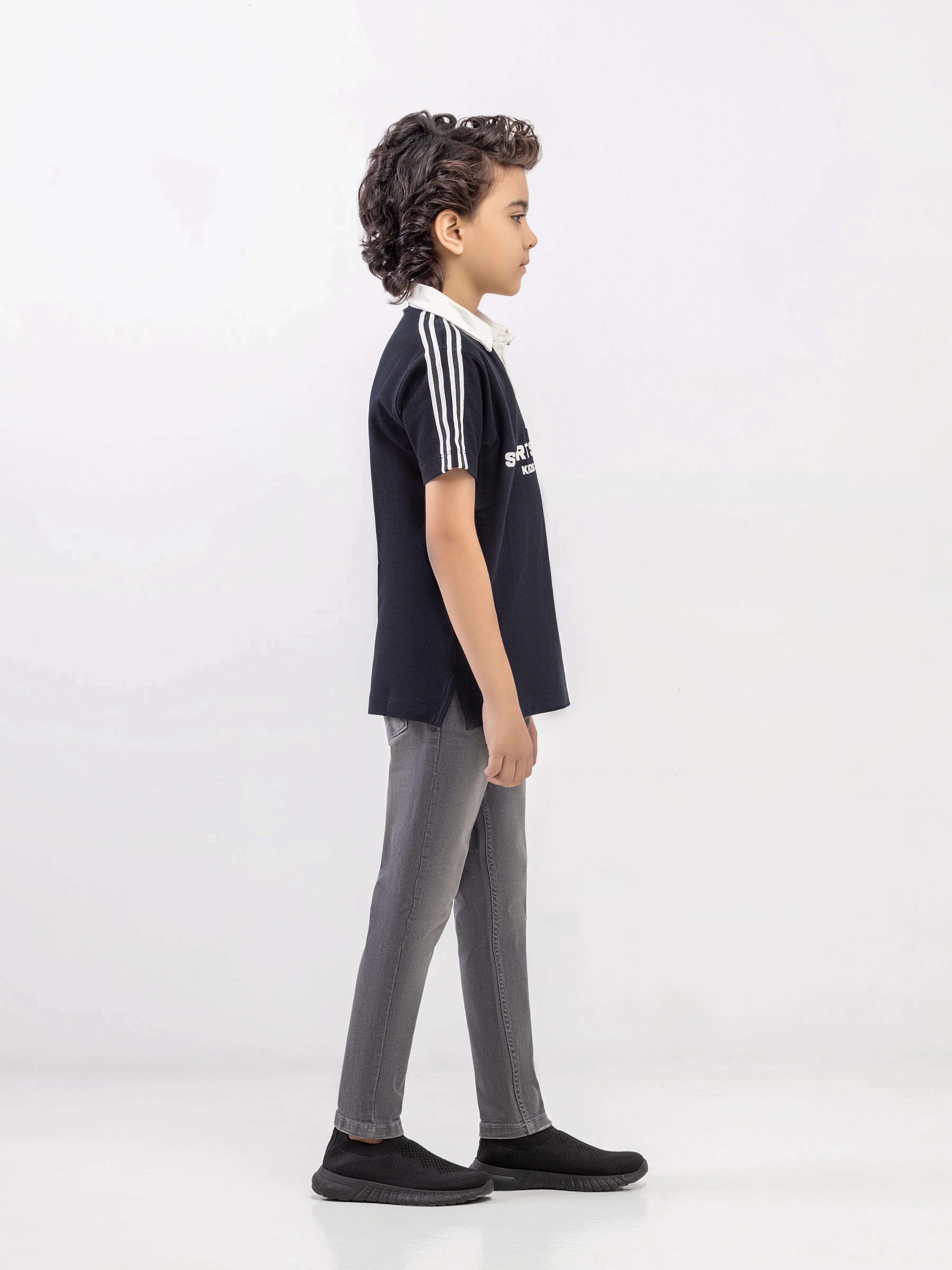 Boy's Black Polo Shirt - EBTPS5-028 - Image 4