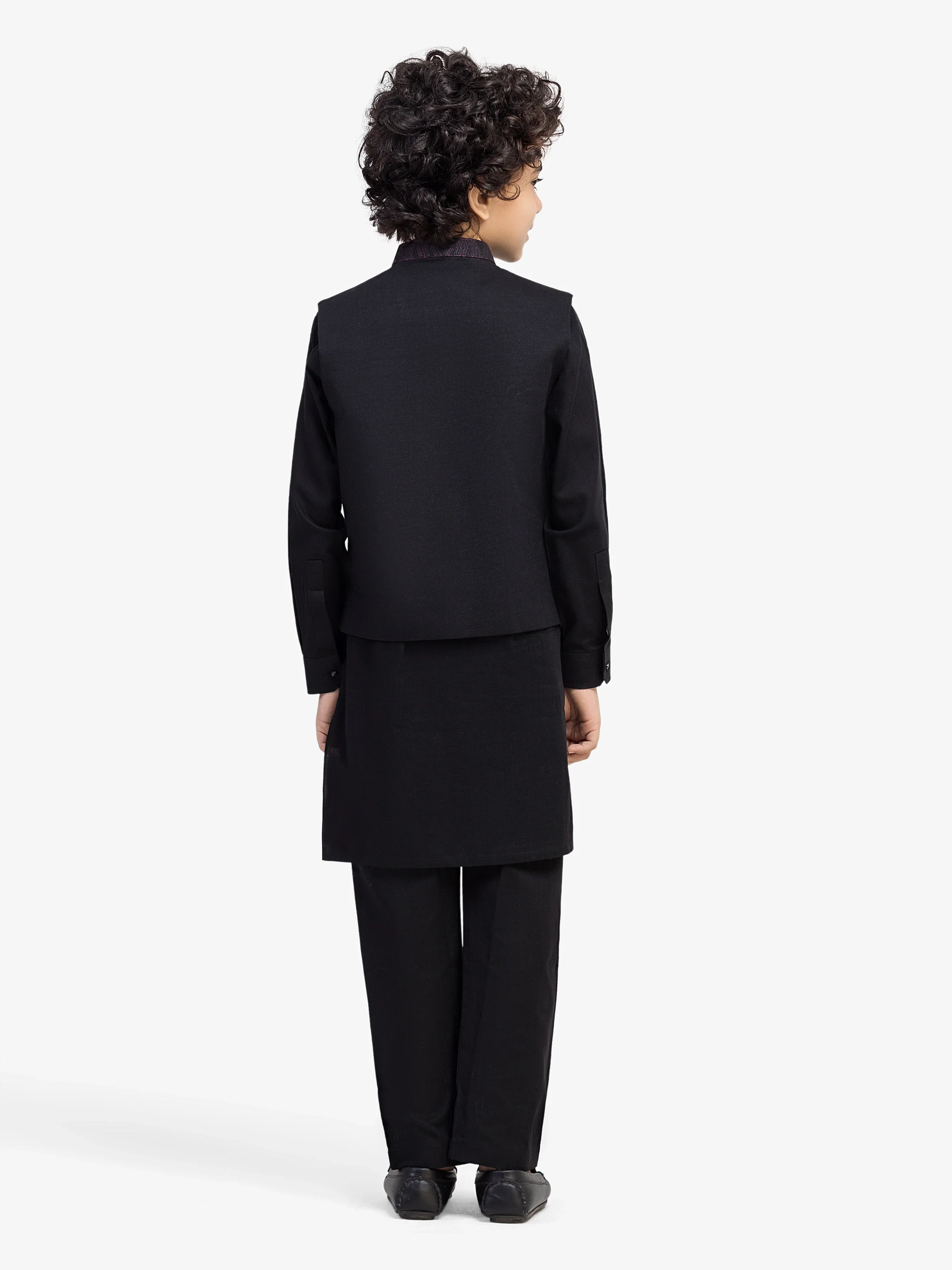Boy's Black Waist Coat Suit - EBTWCS5-25200 - Image 5