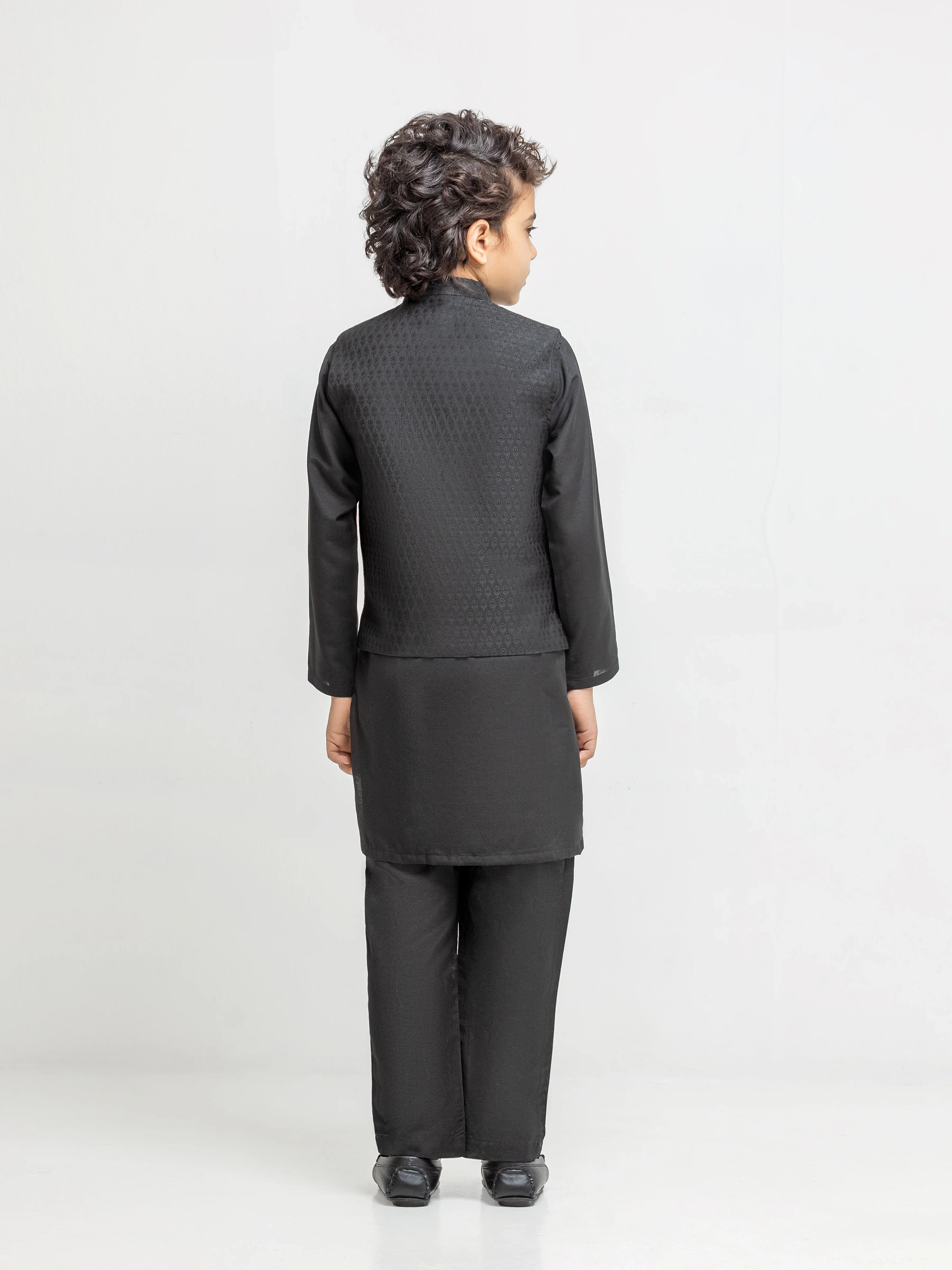 Boy's Black Waist Coat Suit - EBTWCSC5-032 - Image 5