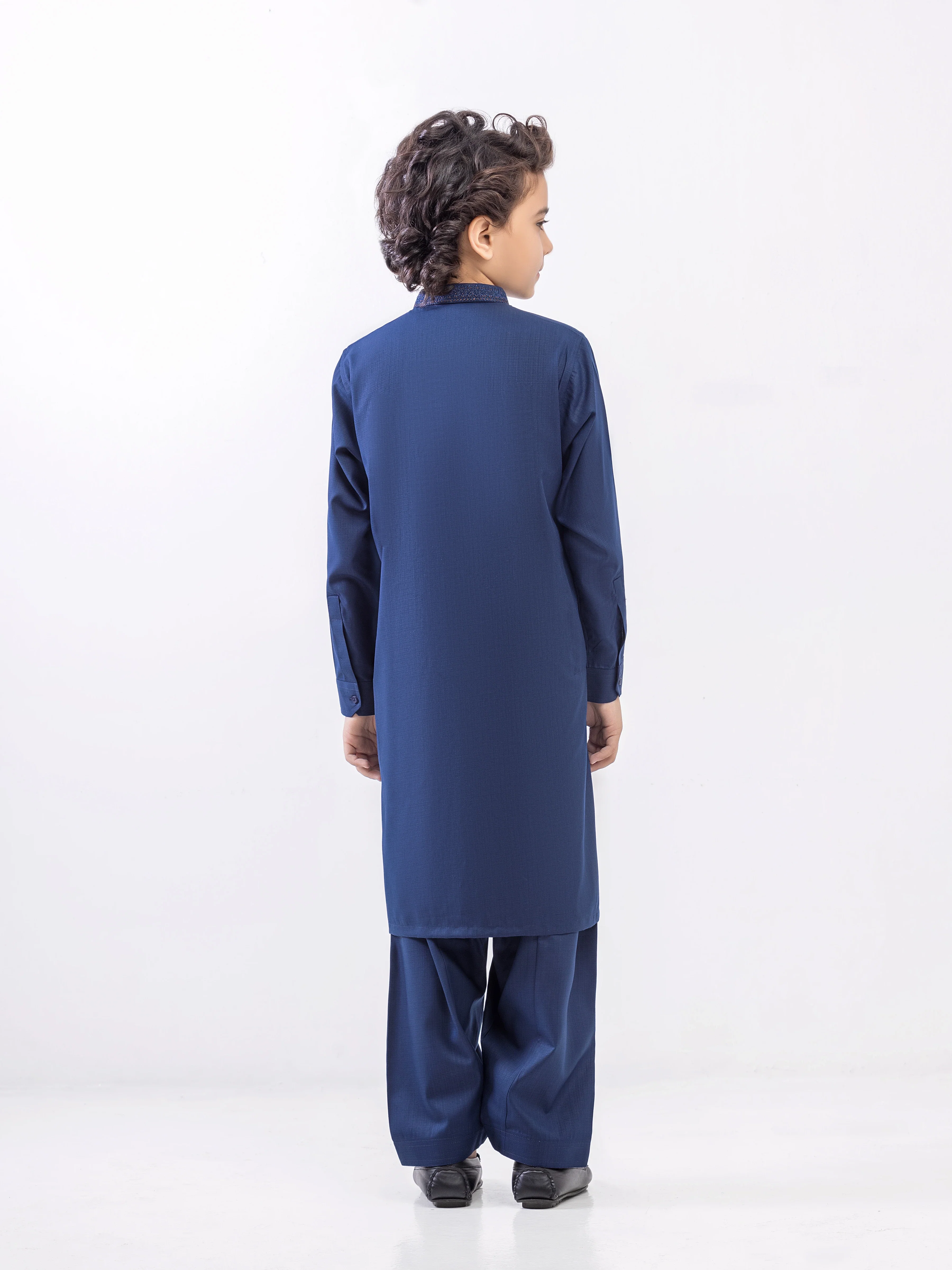 Boy's Blue Kurta Shalwar - EBTKS6-4083 - Image 5