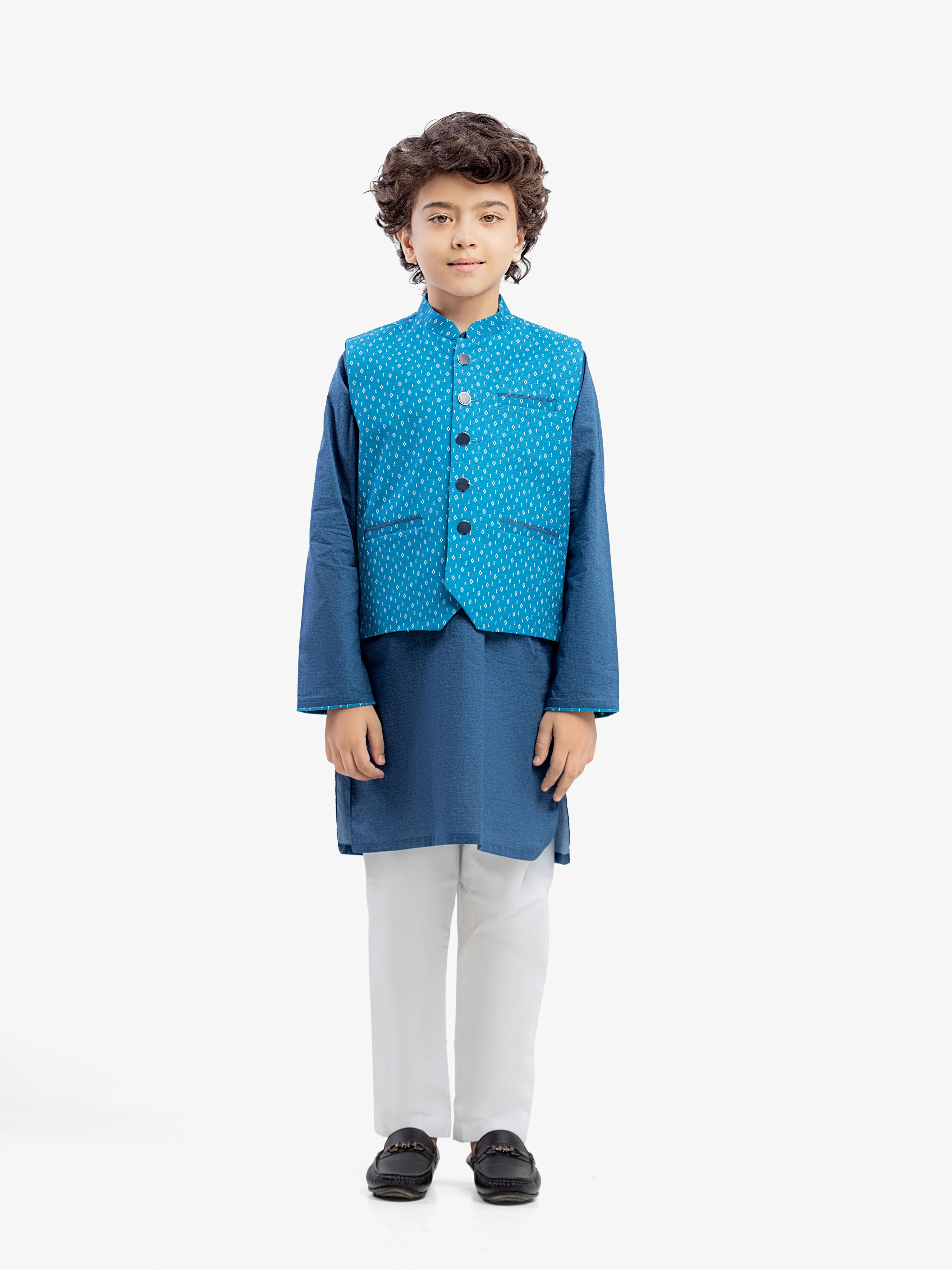 Boy's Blue Waist Coat Suit - EBTWCS5-25211 - Image 4