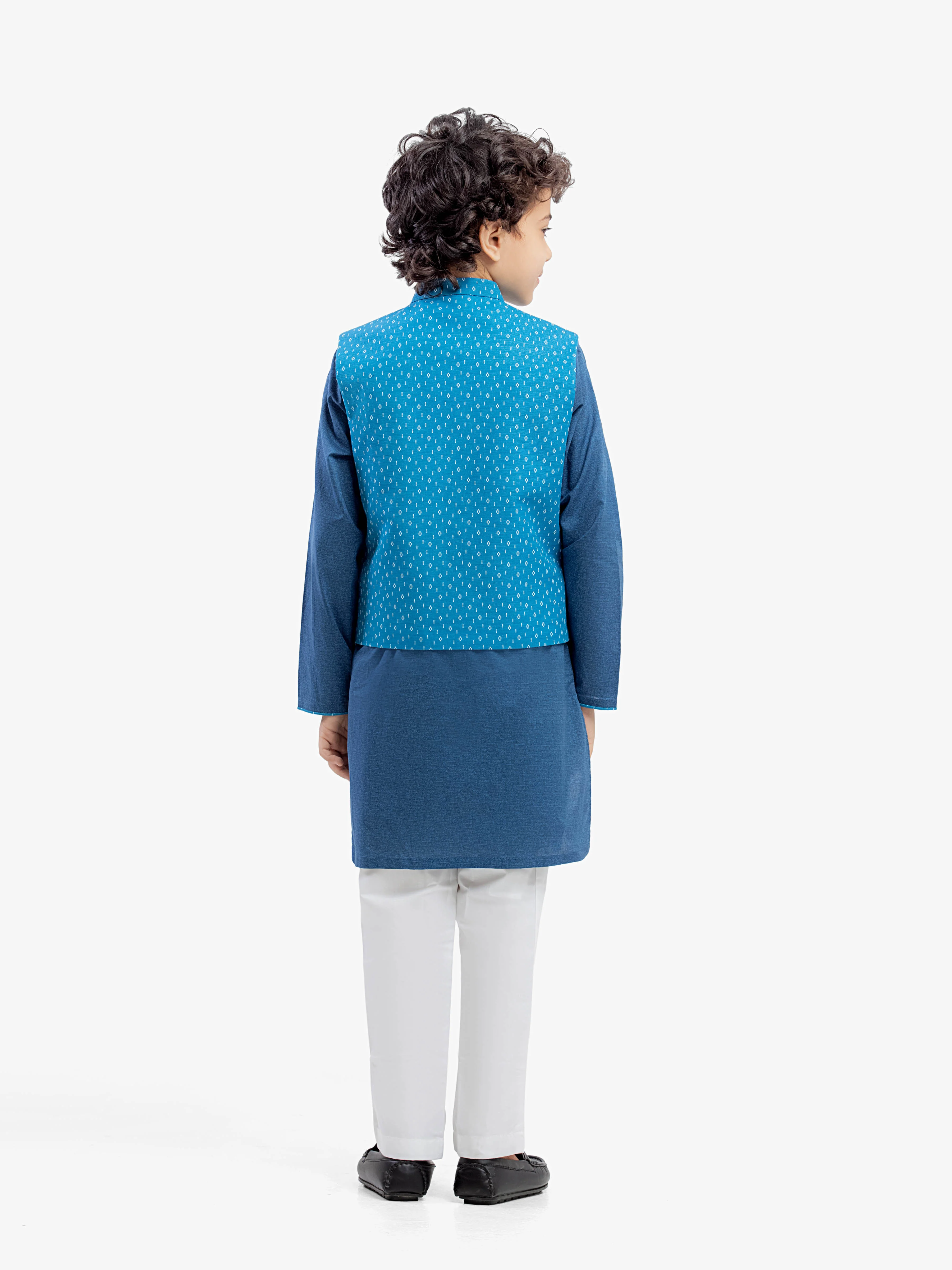 Boy's Blue Waist Coat Suit - EBTWCS5-25211 - Image 6