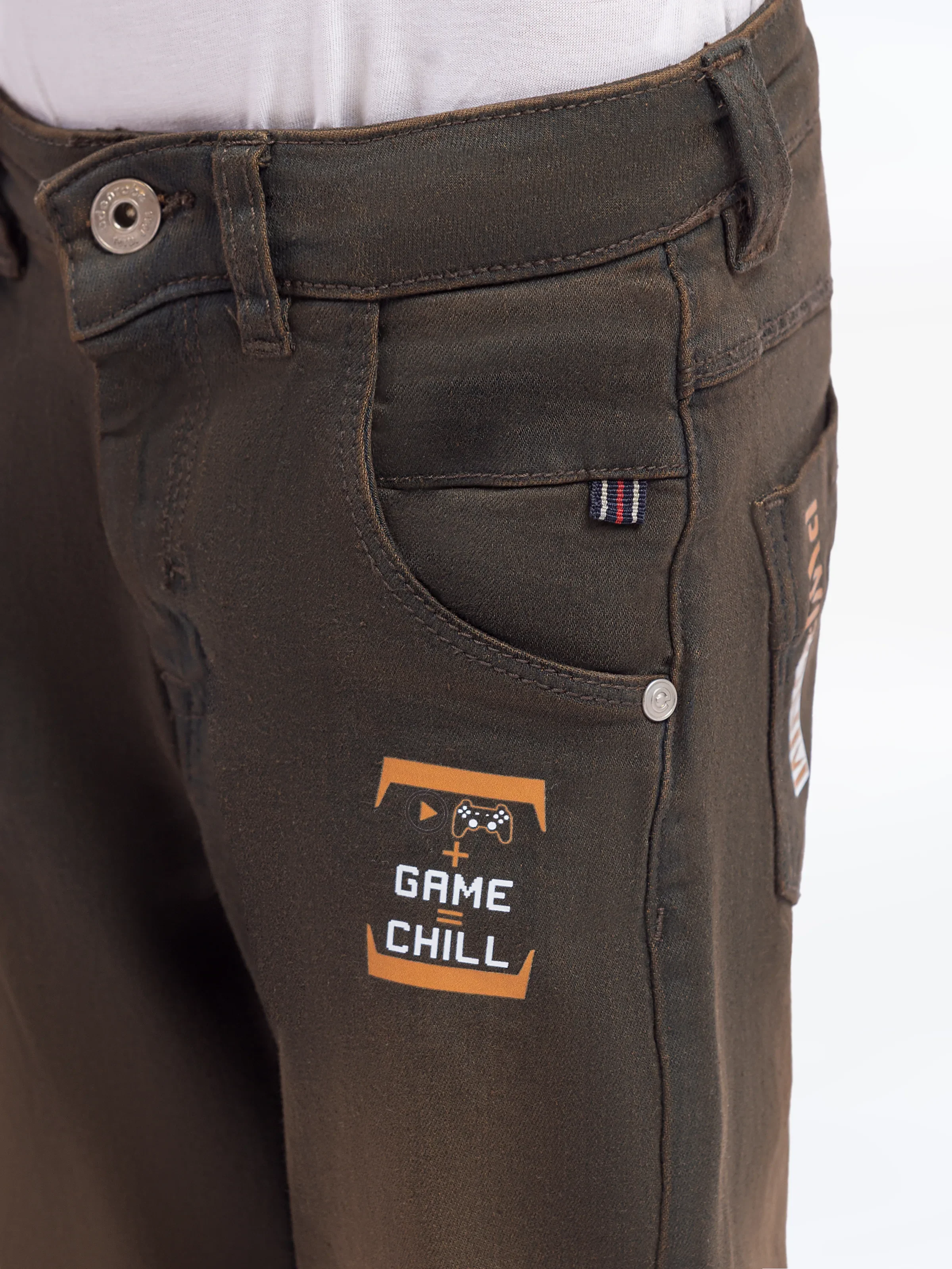 Boy's Brown Denim Pant - EBBDP5-026 - Image 3