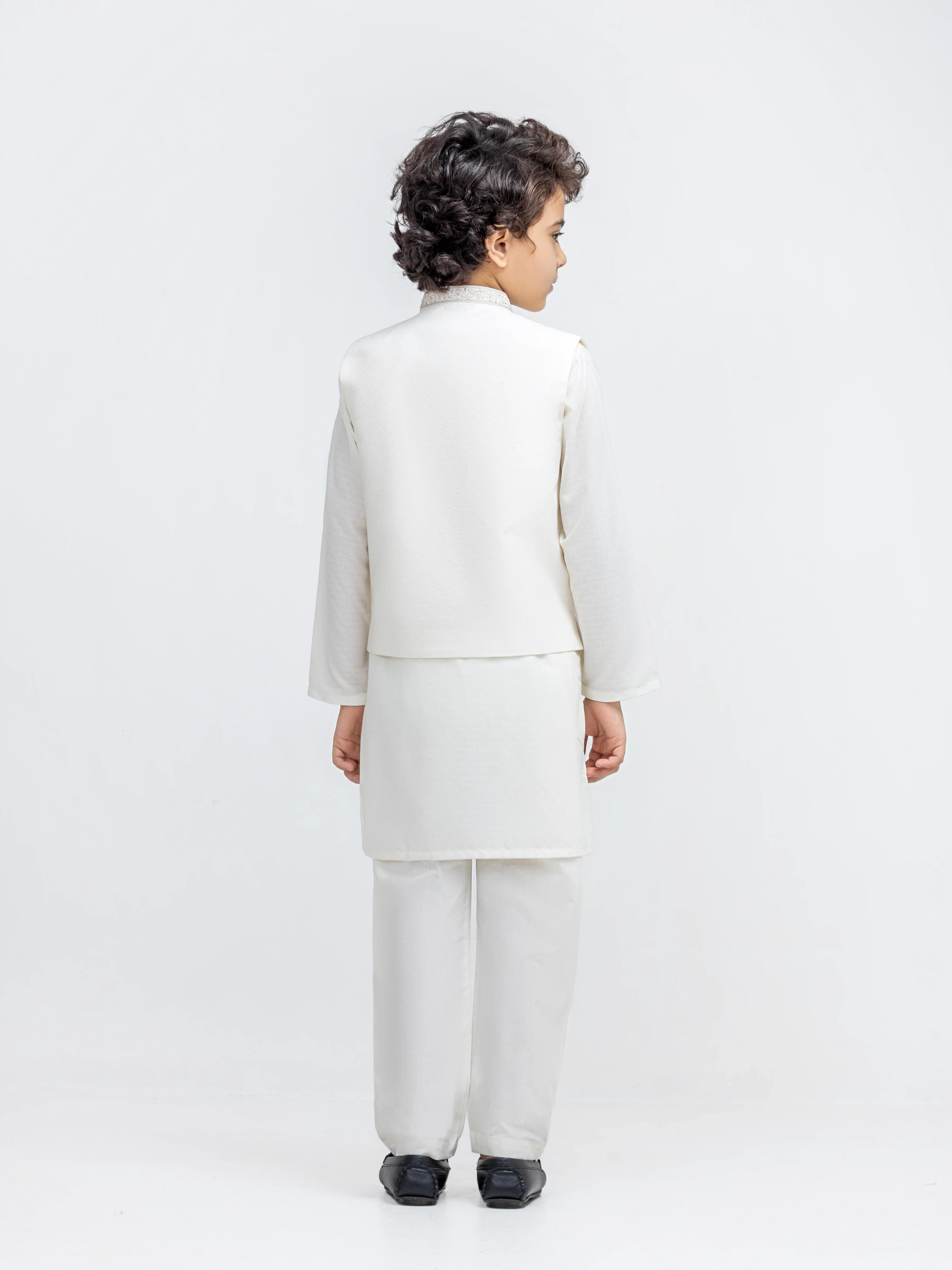 Boy's Cream Waist Coat Suit - EBTWCSC5-051 - Image 5