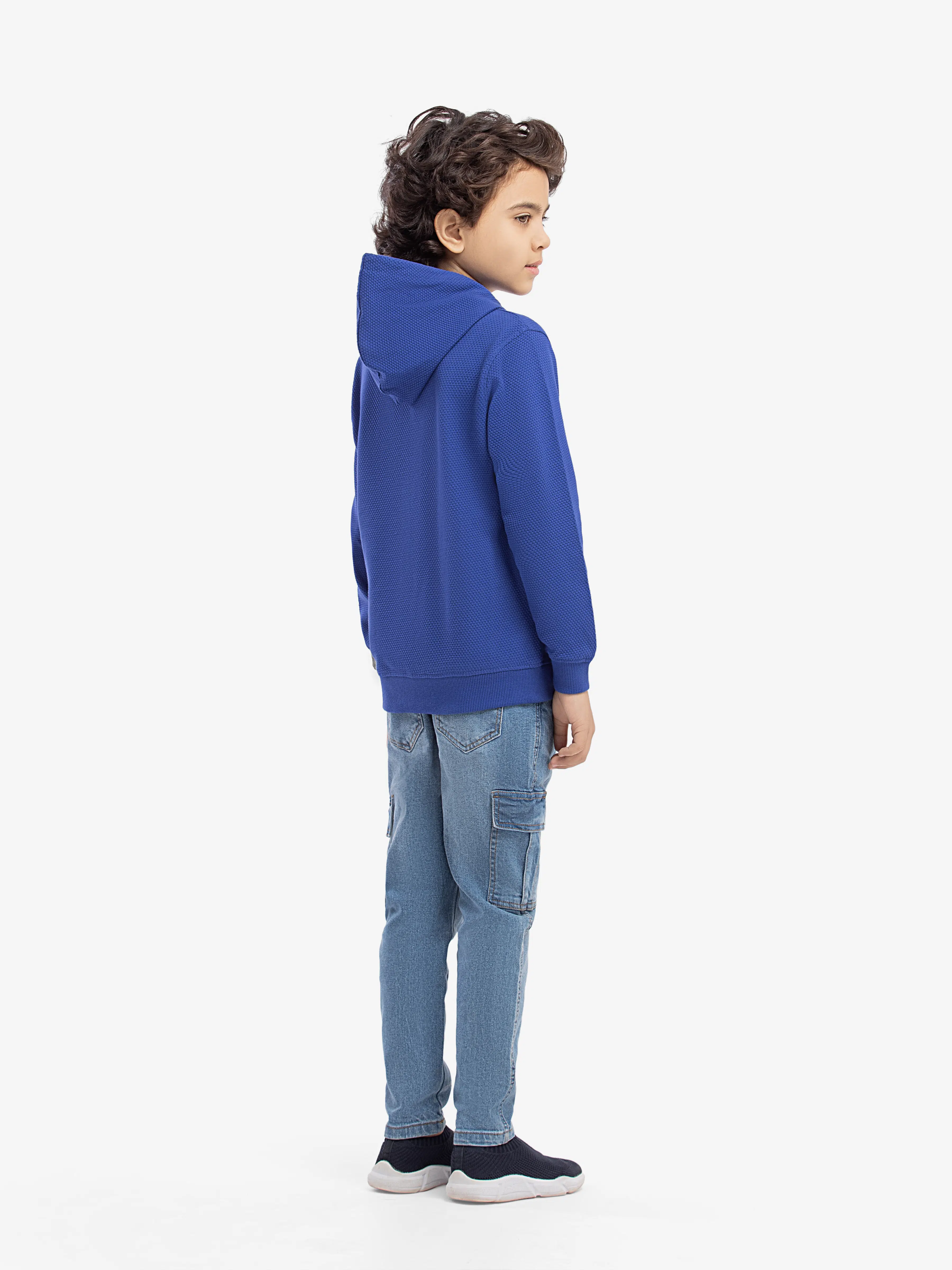 Boy's Electric Blue Hoodie - EBTH5-025 - Image 5