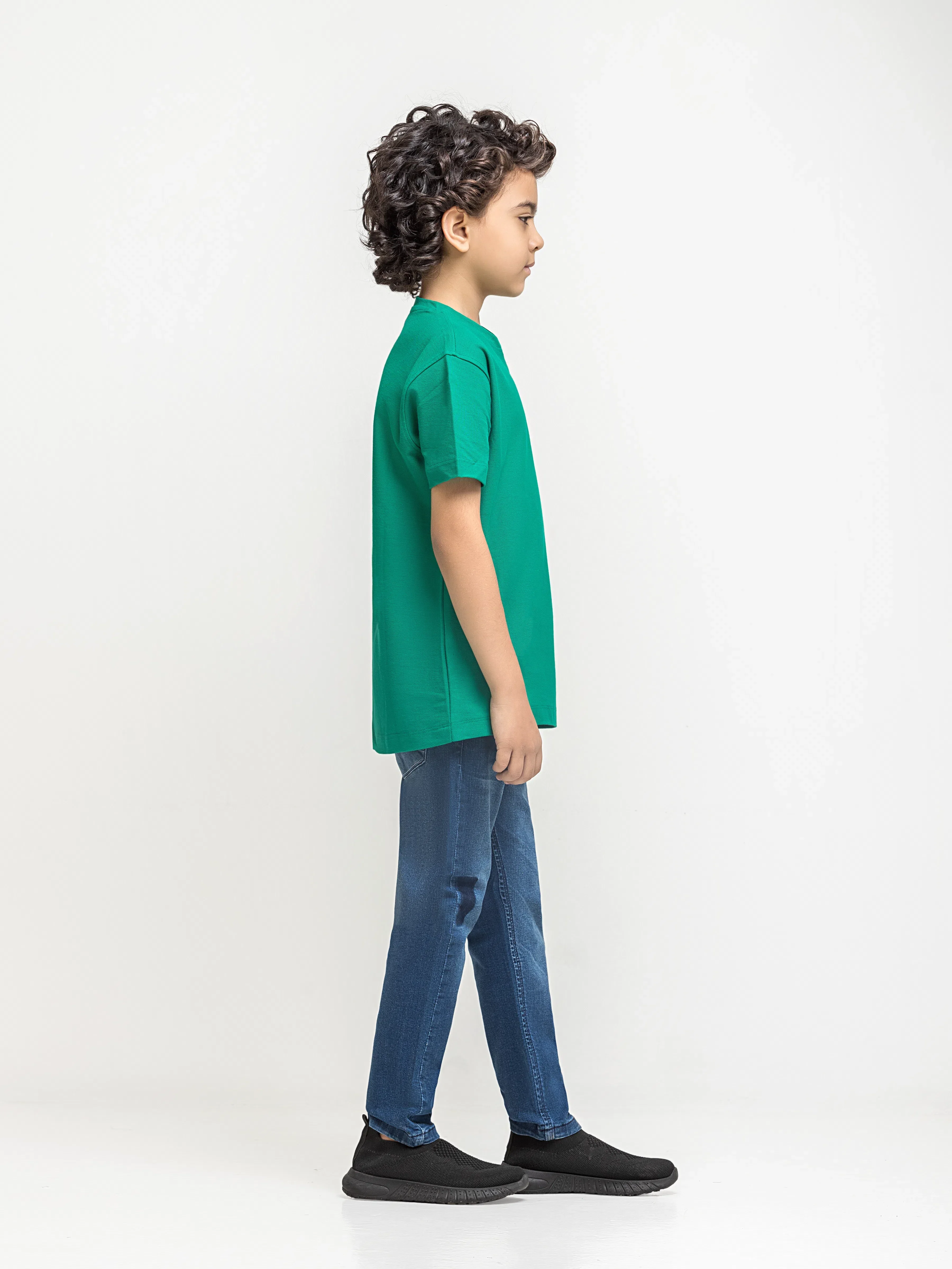 Boy's Green T-Shirt - EBTTS6-058 - Image 4