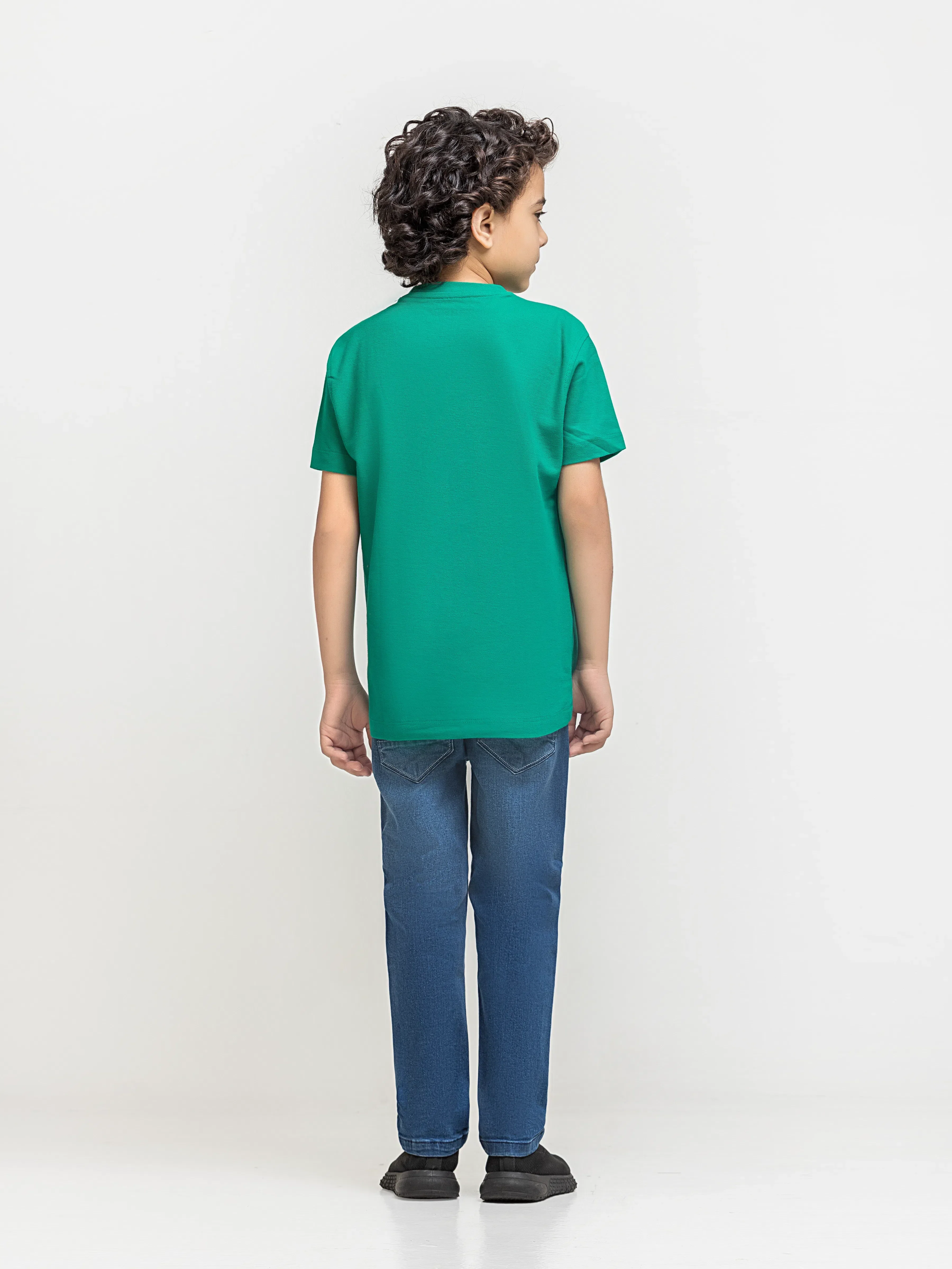 Boy's Green T-Shirt - EBTTS6-058 - Image 5