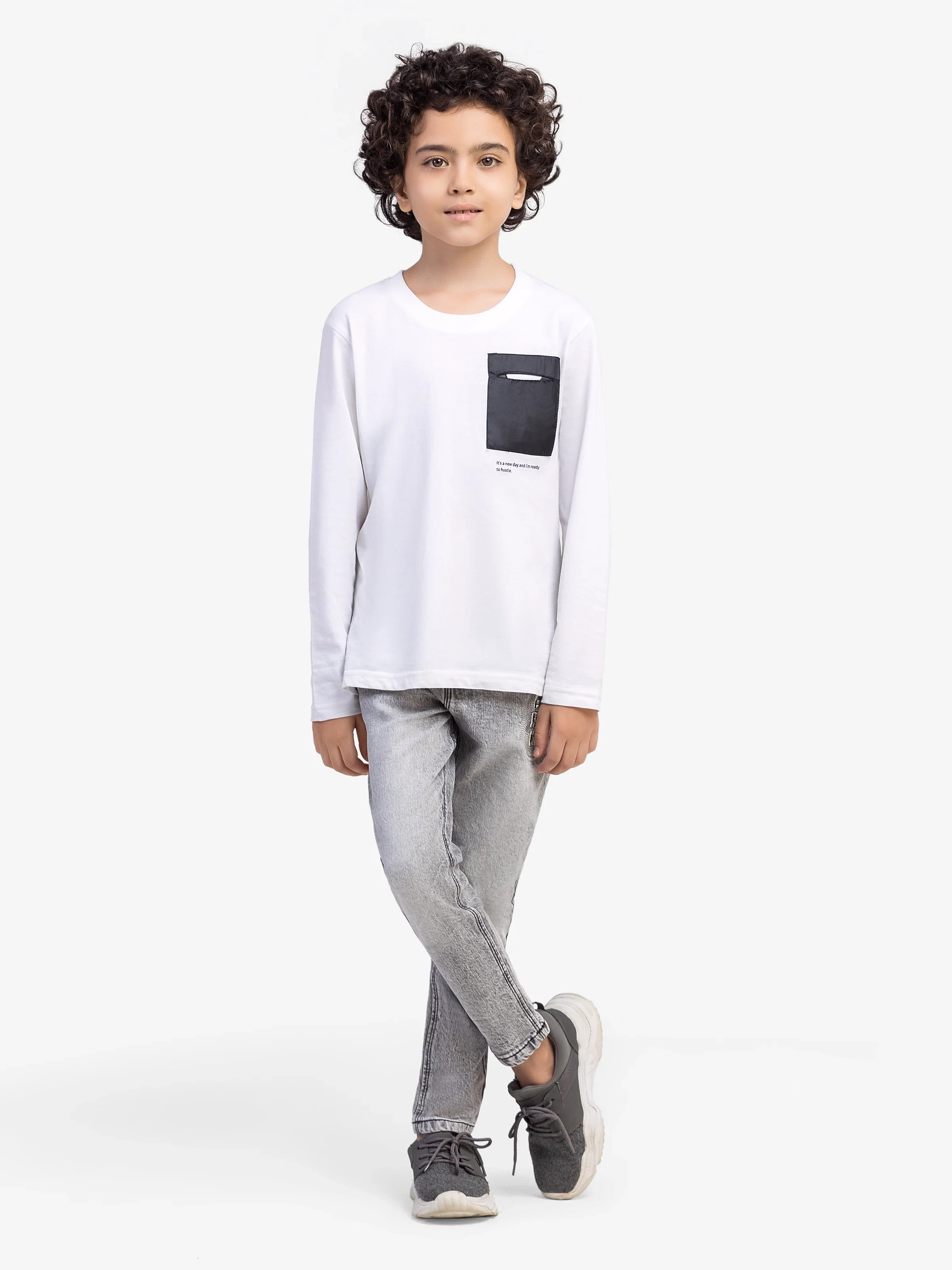 Boy's Grey Denim Pant - EBBDP5-021 - Image 3