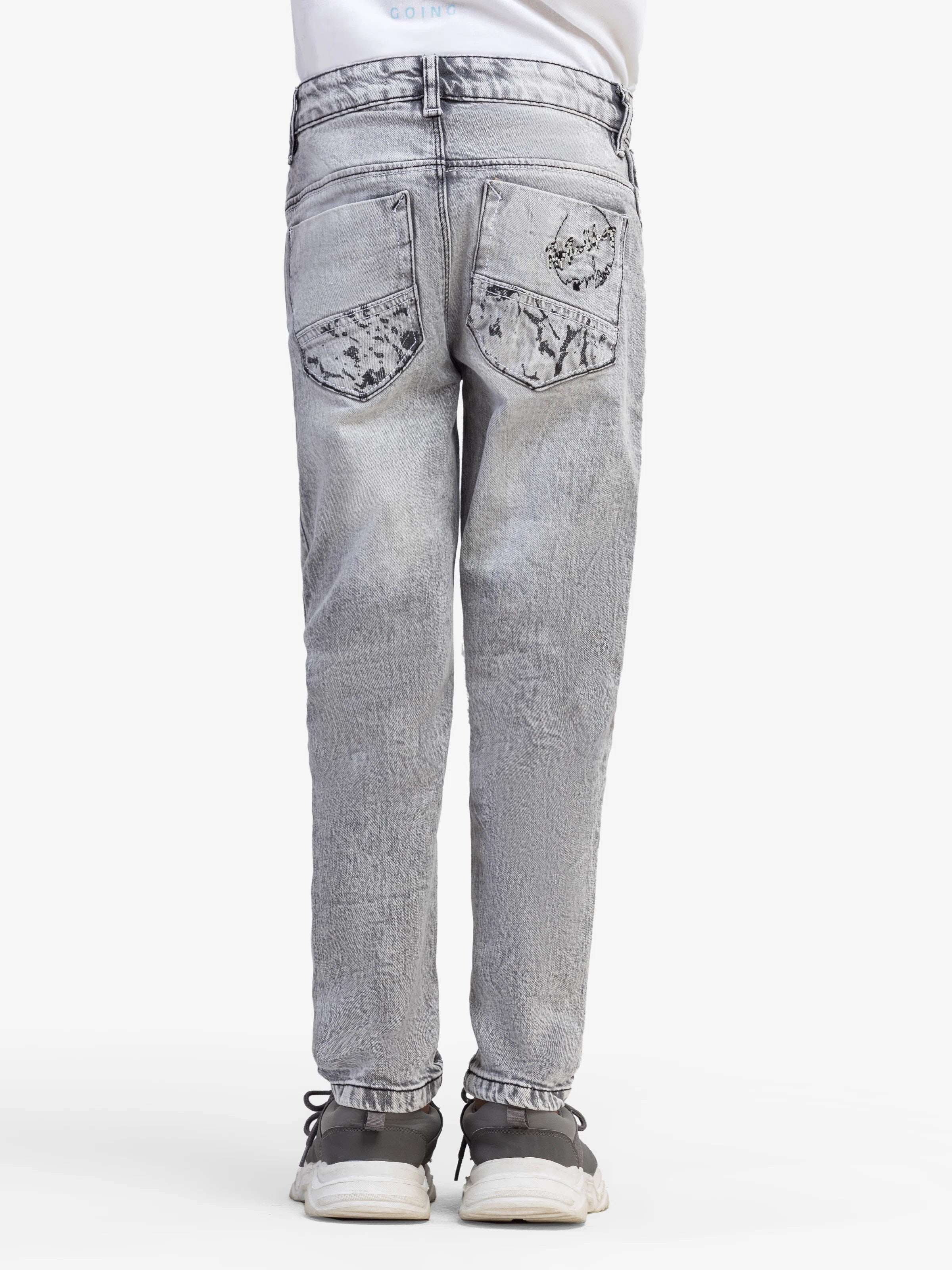 Boy's Grey Denim Pant - EBBDP5-021 - Image 5