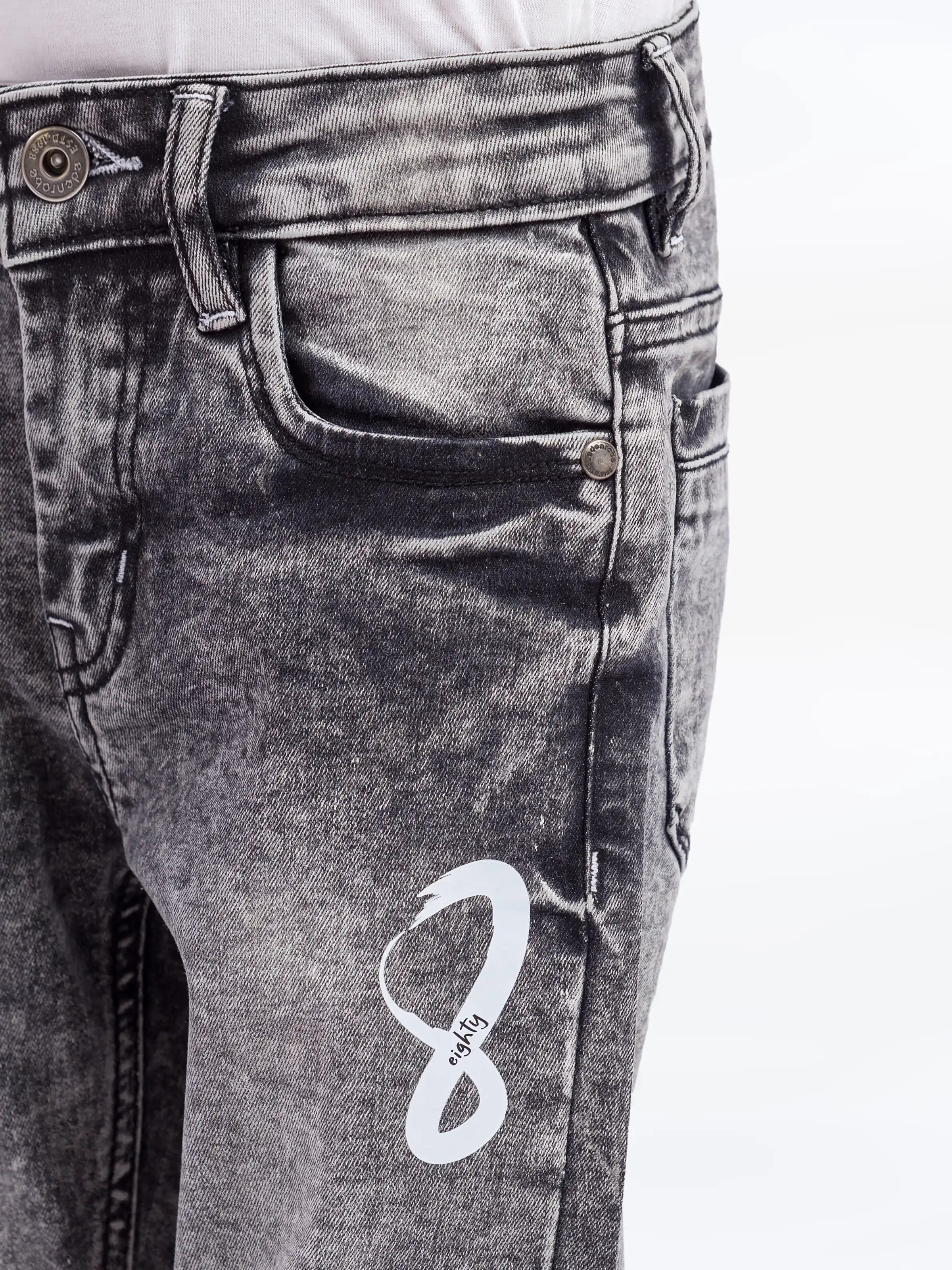 Boy's Grey Denim Pant - EBBDP5-024 - Image 3