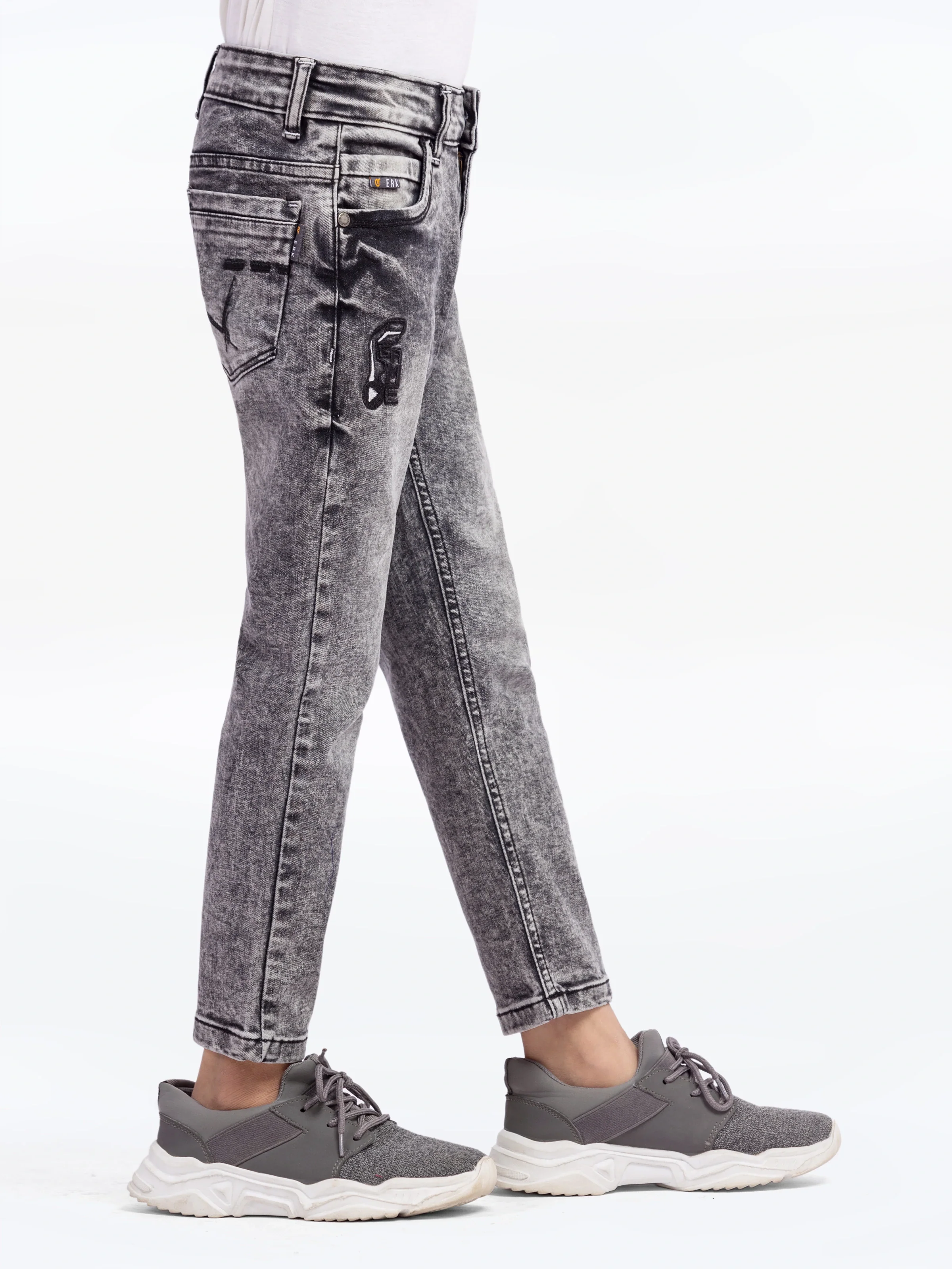 Boy's Grey Denim Pant - EBBDP5-024 - Image 5