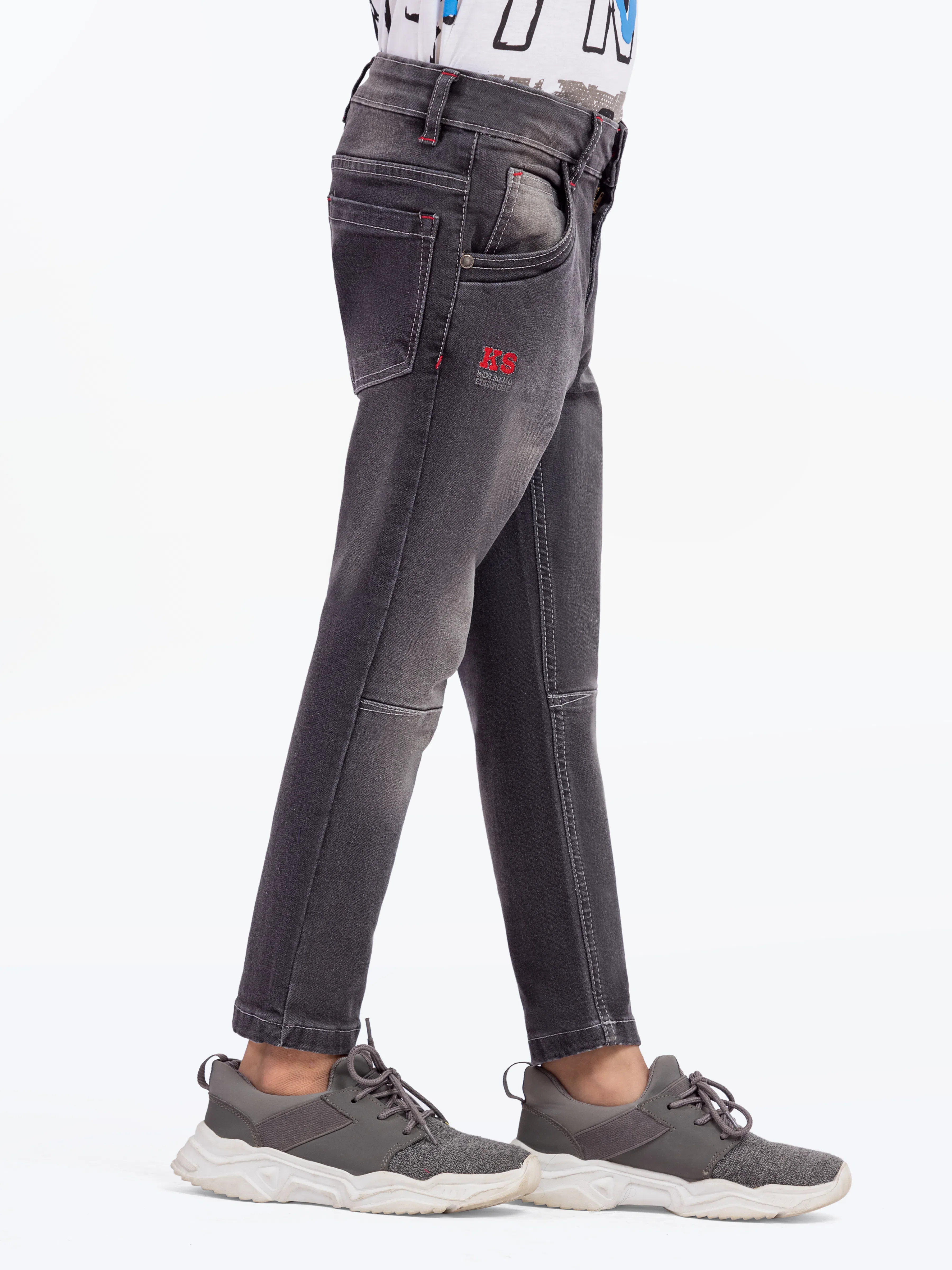Boy's Grey Denim Pant - EBBDP5-037 - Image 4