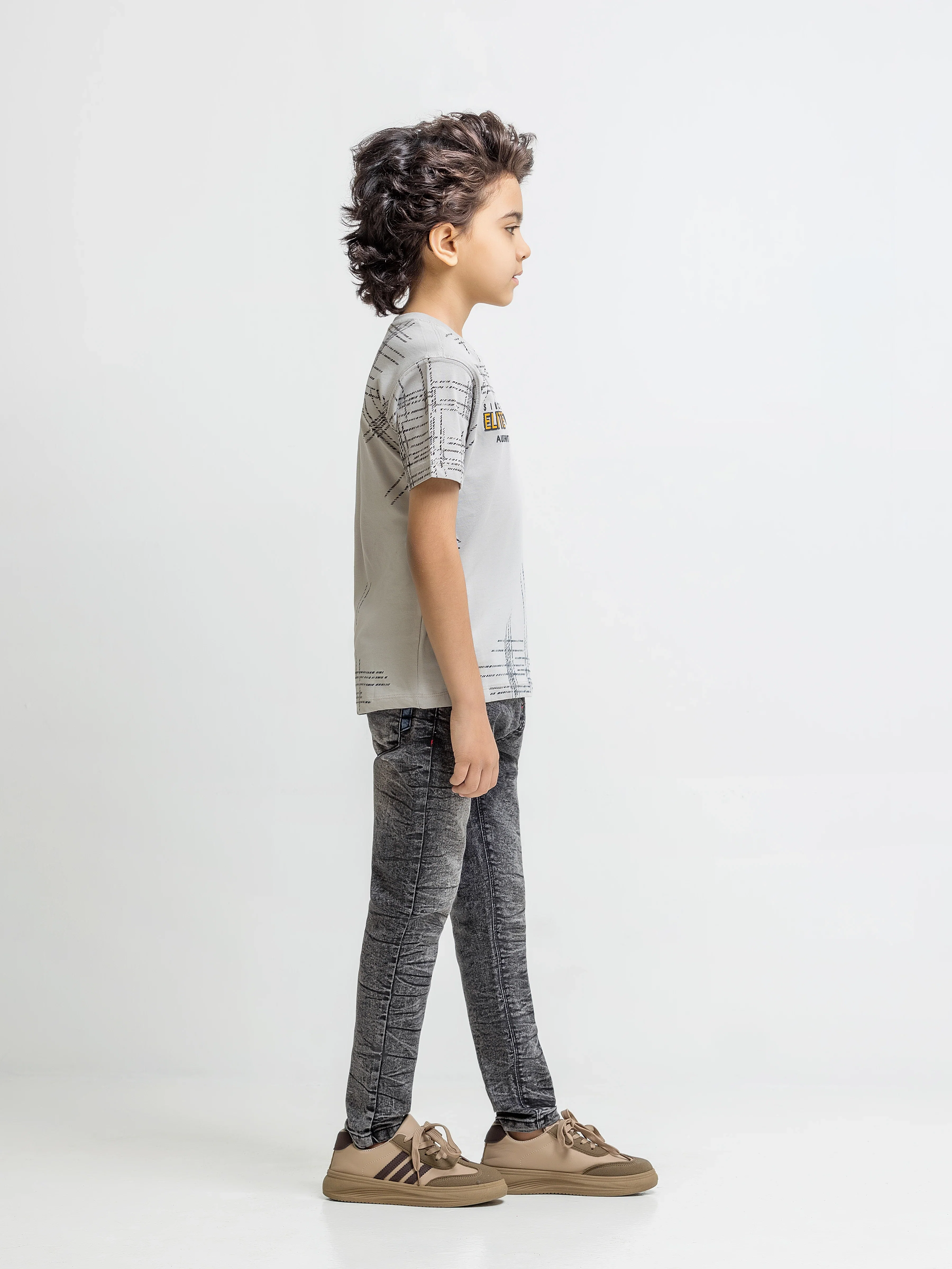 Boy's Grey T-Shirt - EBTTS5-033 - Image 4