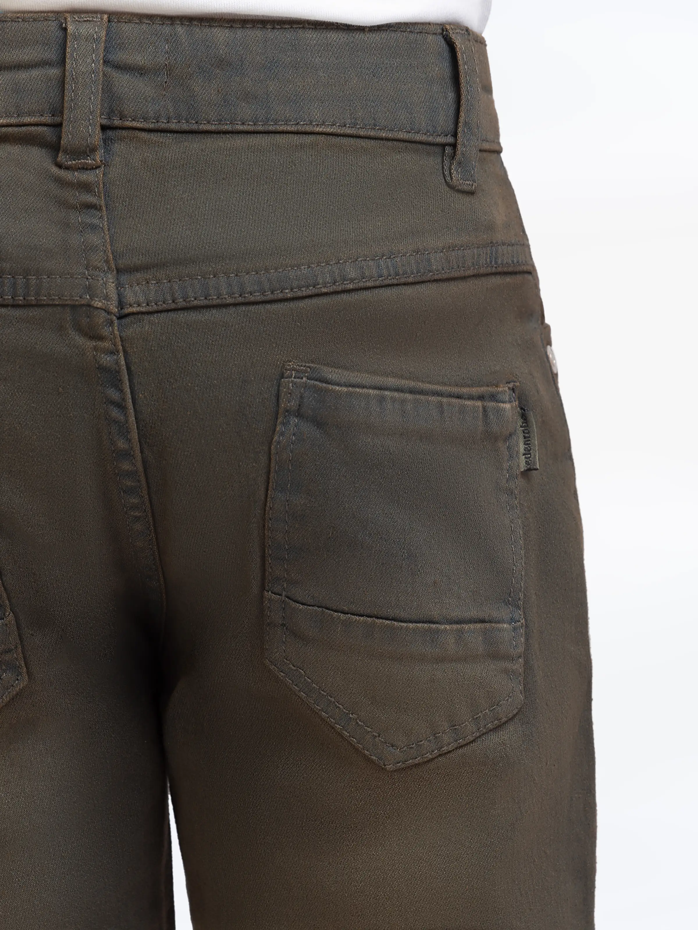 Boy's Light Brown Denim Pant - EBBDP5-027 - Image 3