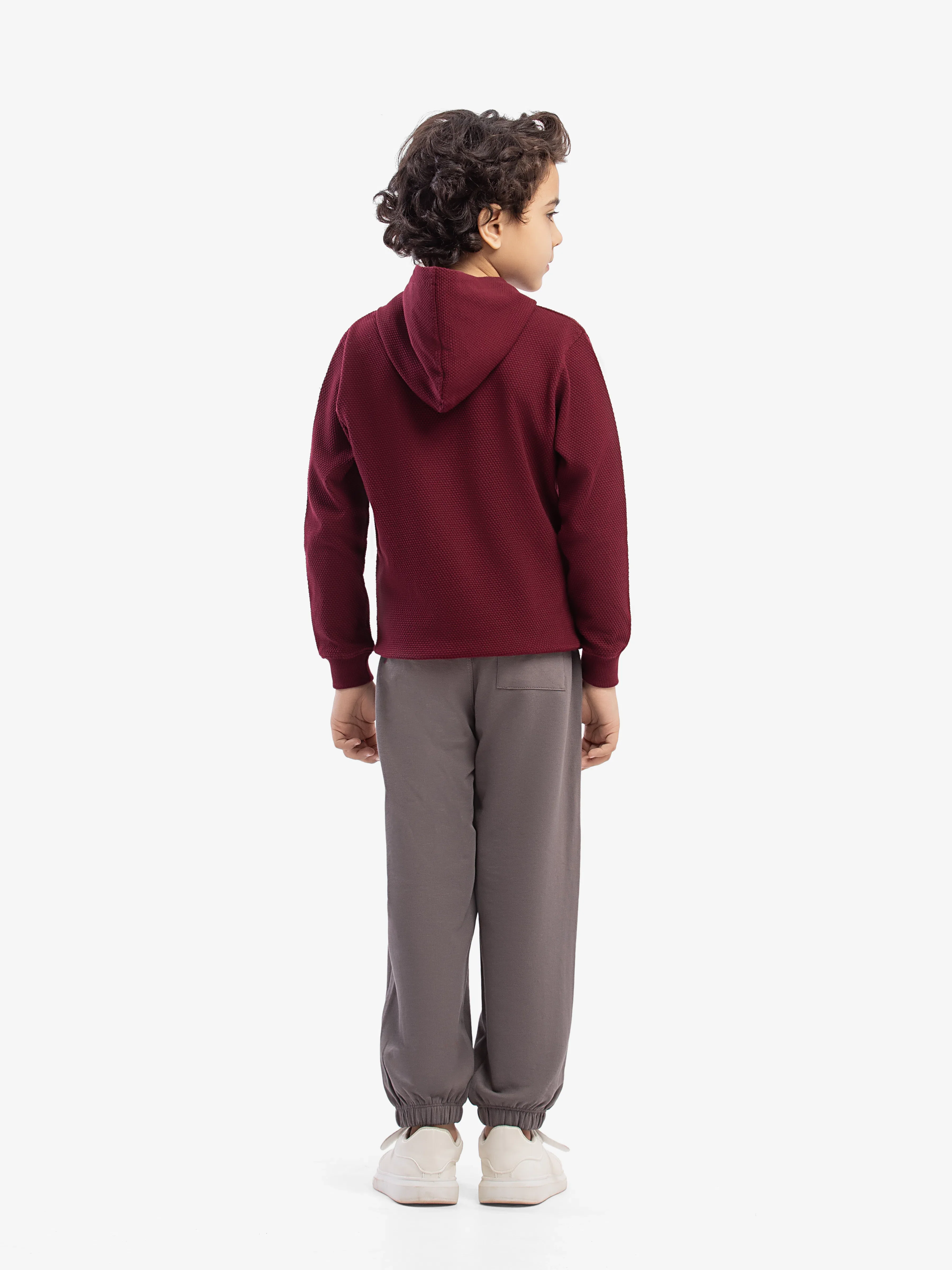 Boy's Maroon Hoodie - EBTH5-024 - Image 5