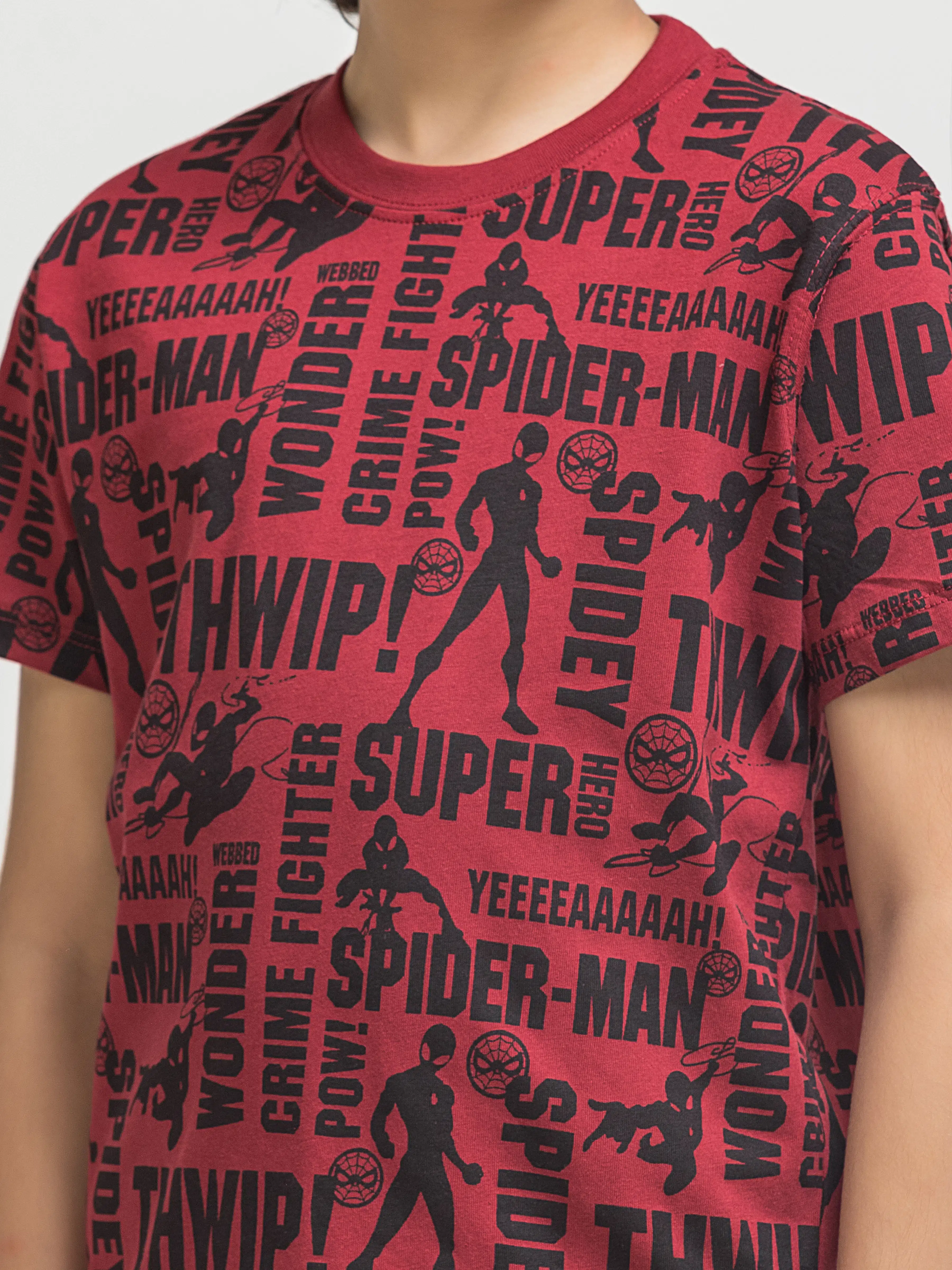 Boy's Maroon T-Shirt - EBTTS6-020 - Image 3