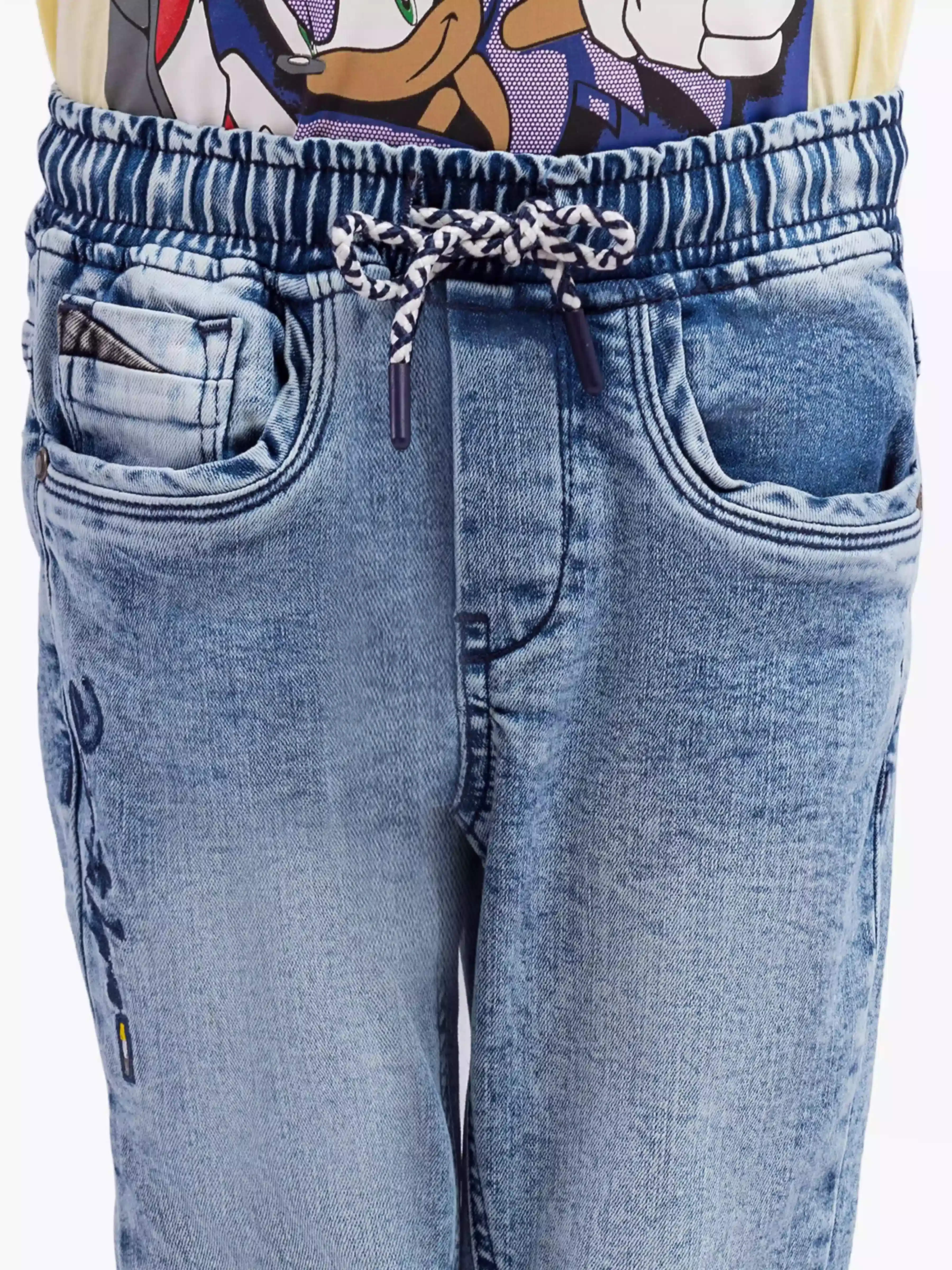 Boy's Mid Blue Denim Pant - EBBDP5-022 - Image 3