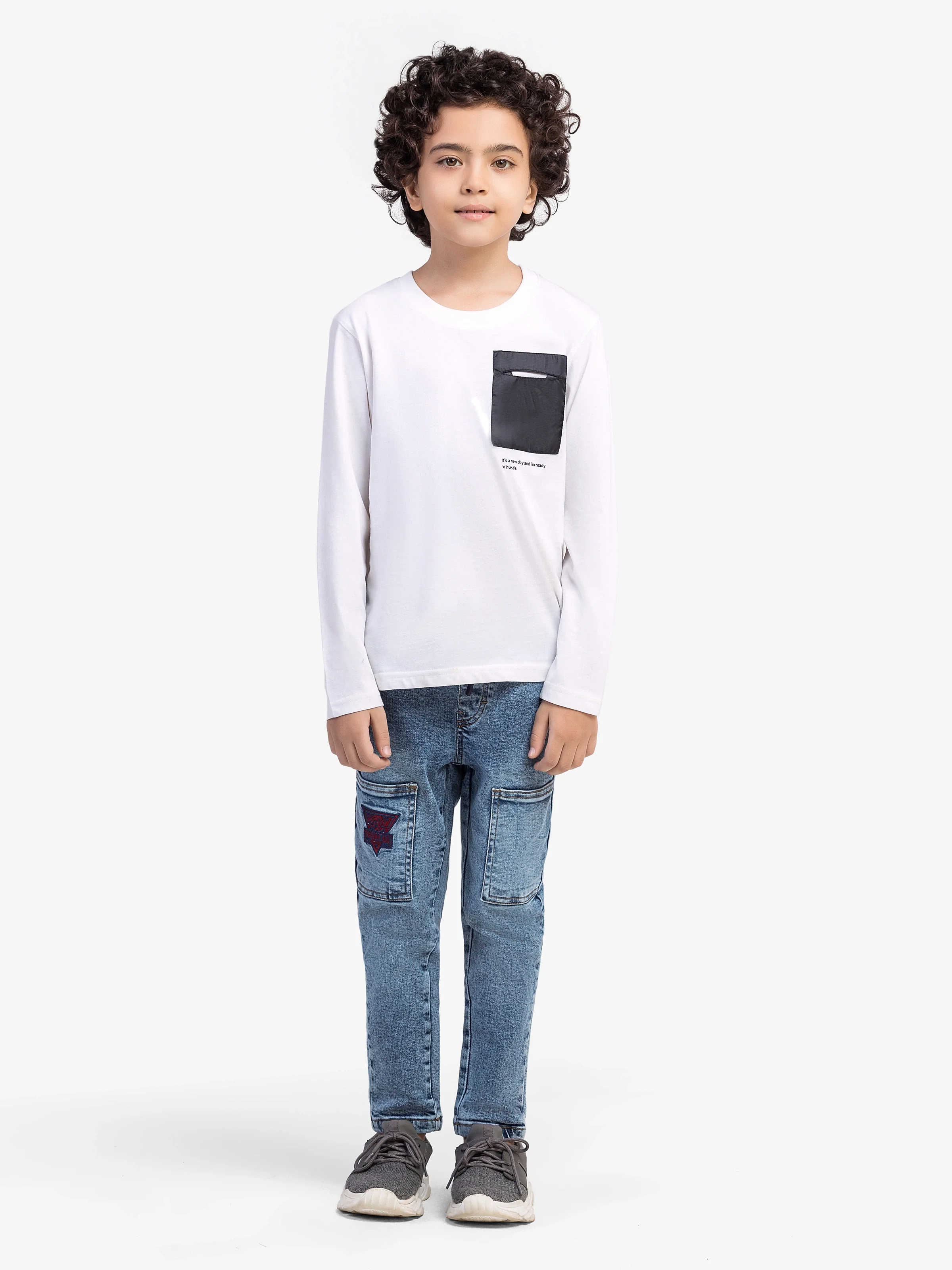 Boy's Mid Blue Denim Pant - EBBDP5-046 - Image 4