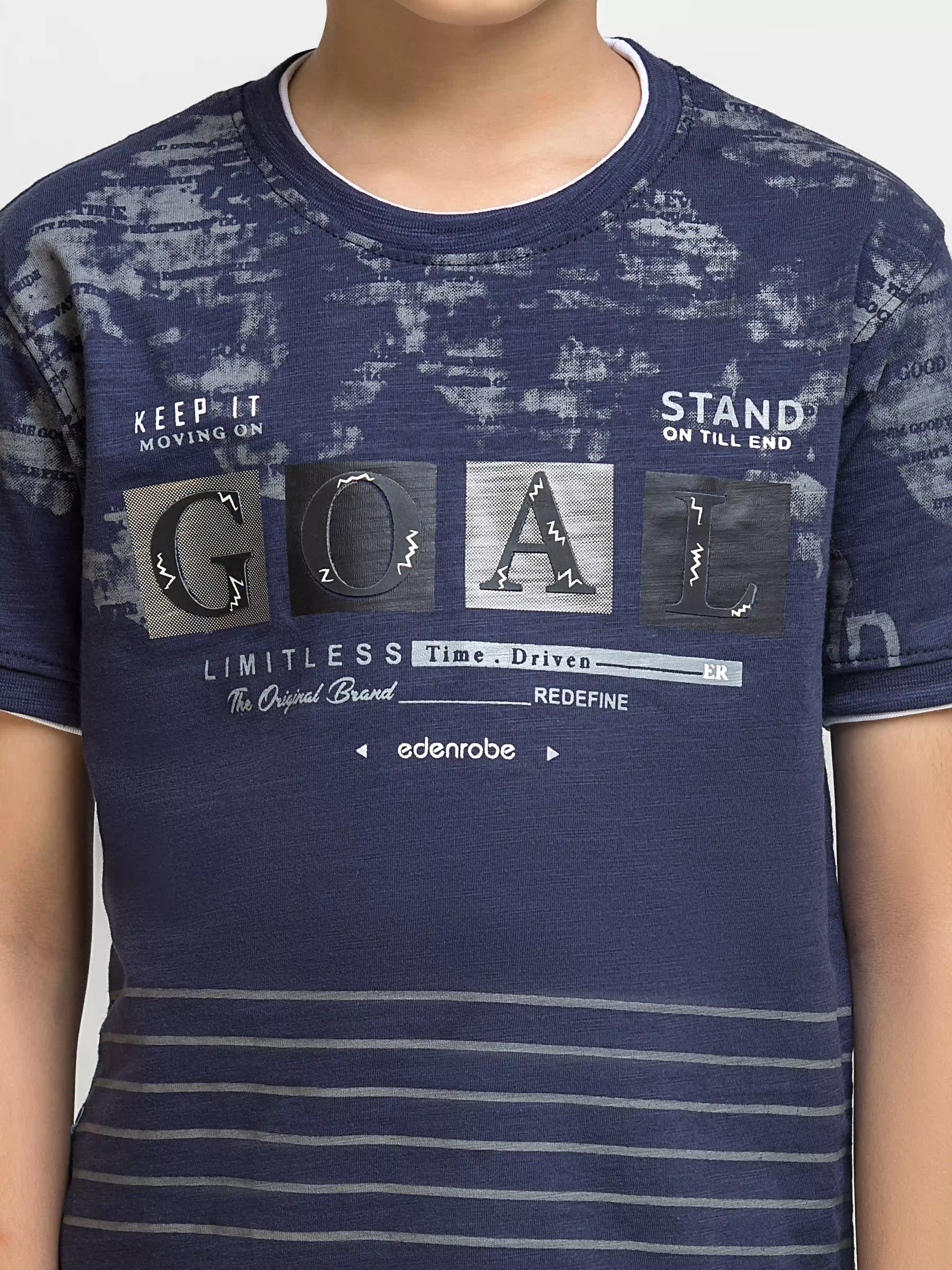 Boy's Navy Blue T-Shirt - EBTTS6-055 - Image 3