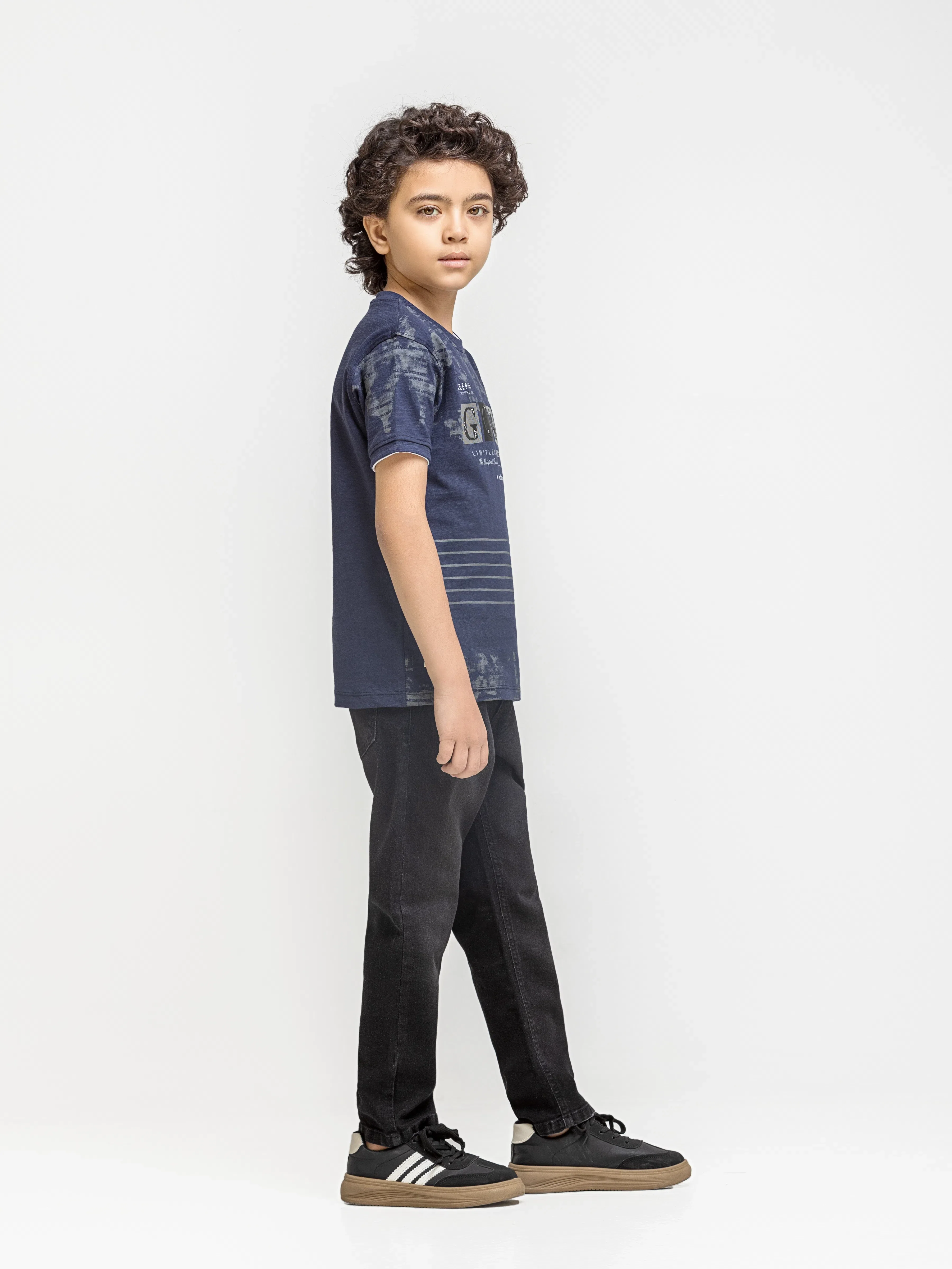 Boy's Navy Blue T-Shirt - EBTTS6-055 - Image 5