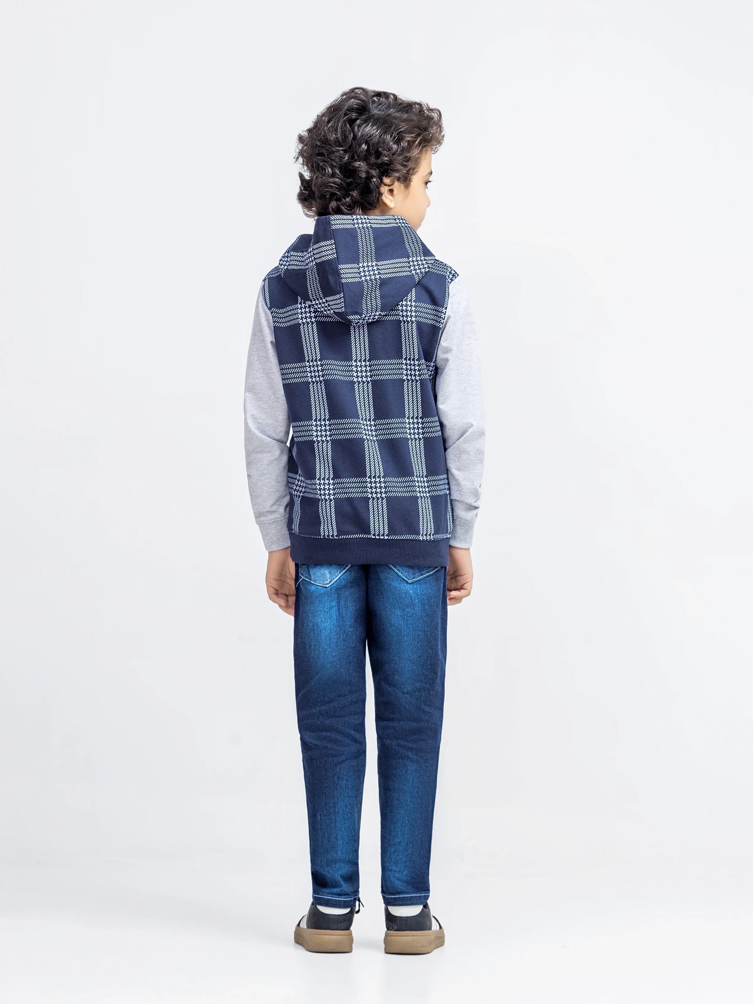 Boy's Navy & Grey Hoodie - EBTH5-014 - Image 5