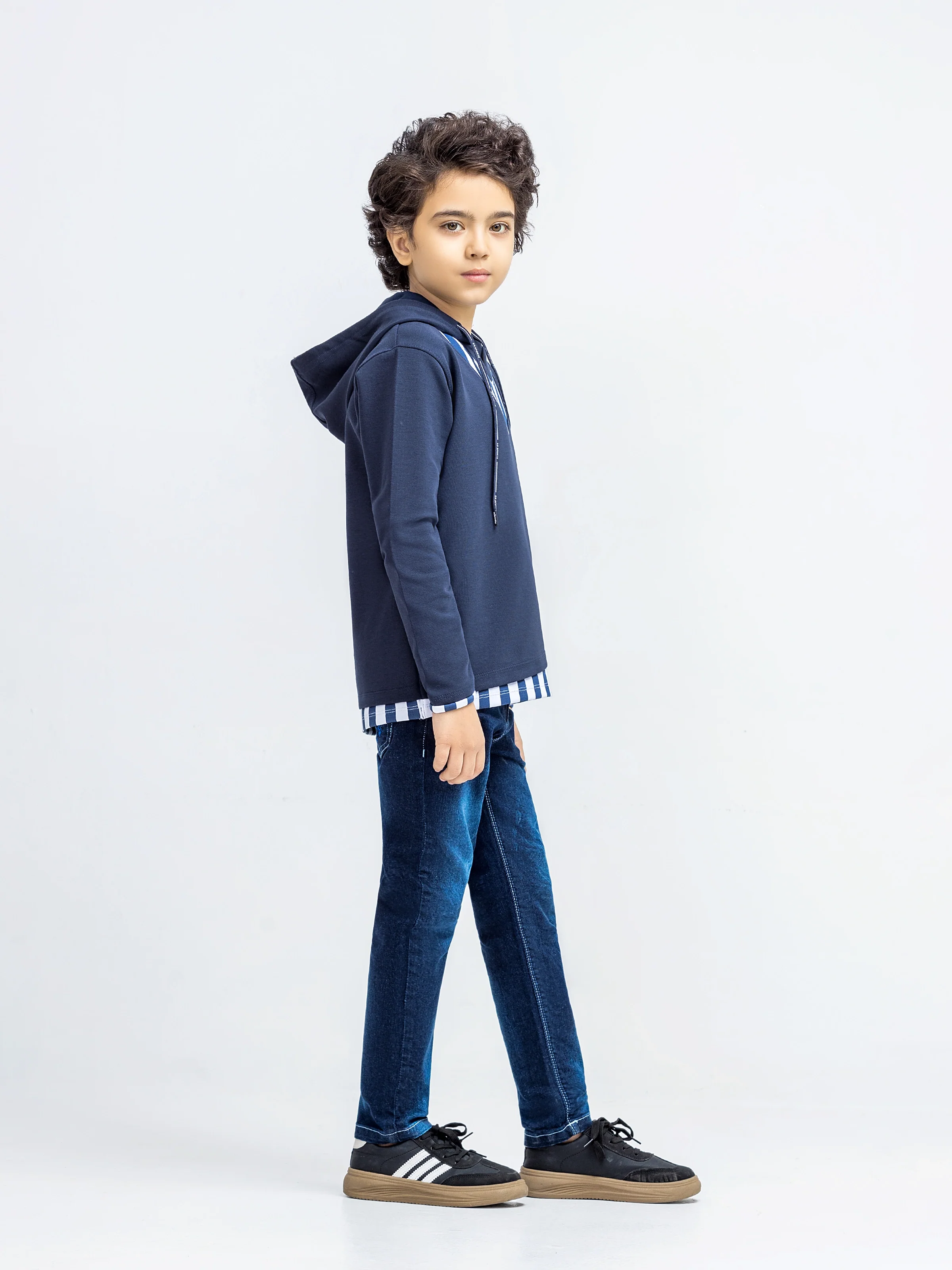 Boy's Navy Hoodie - EBTH5-001 - Image 4
