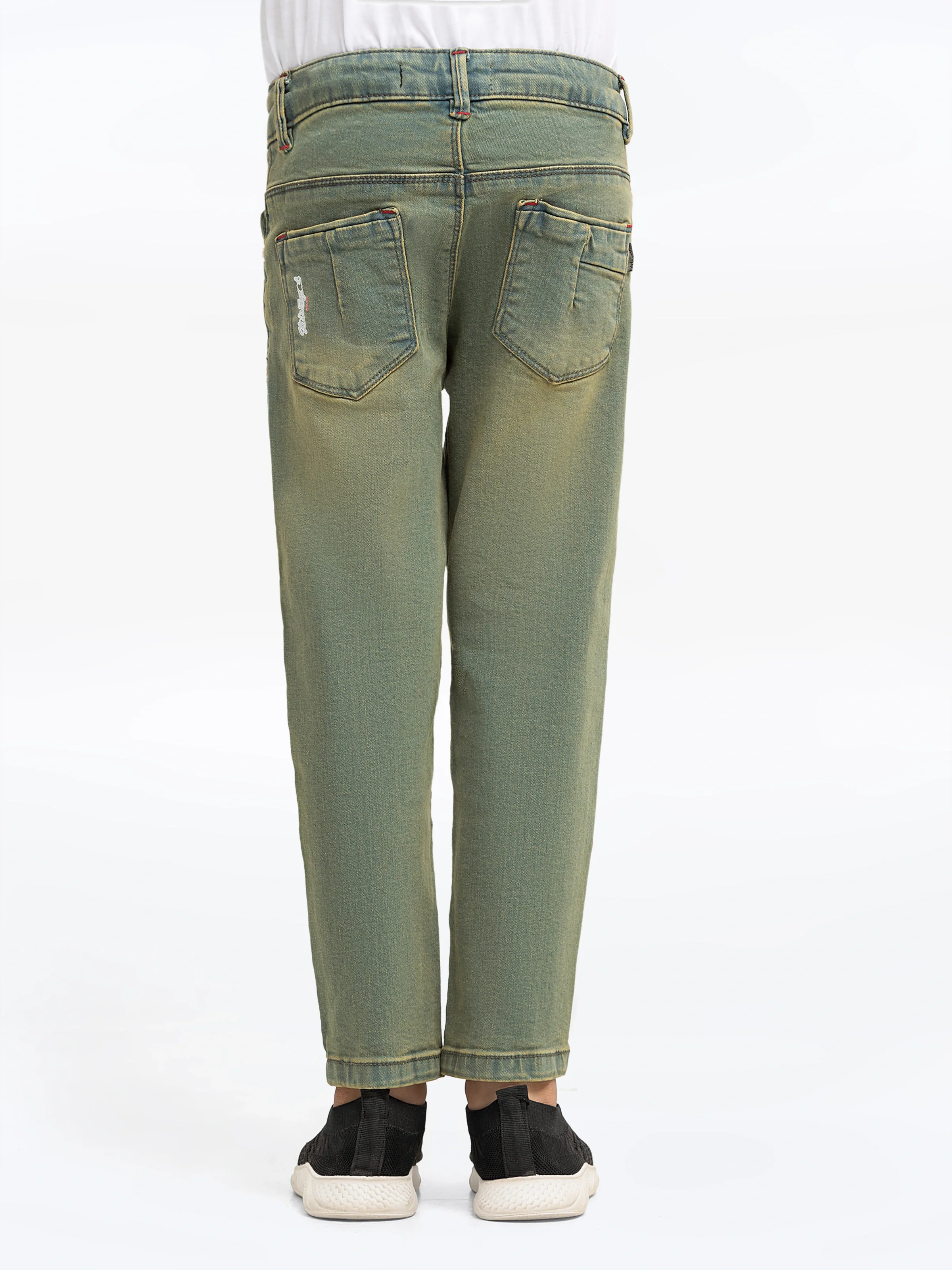 Boy's Olive Denim Pant - EBBDP5-028 - Image 5