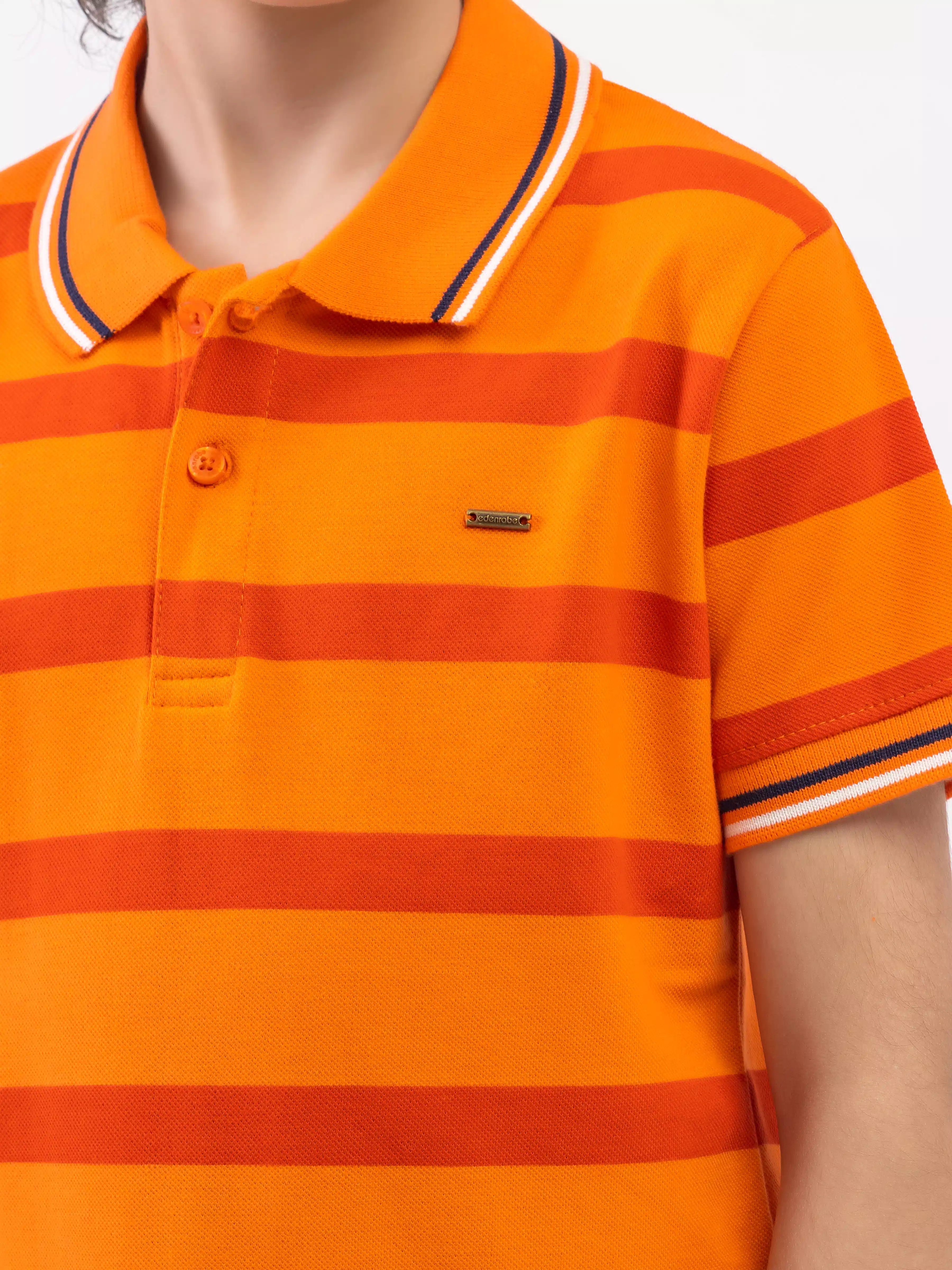 Boy's Orange Polo Shirt - EBTPS6-010 - Image 3