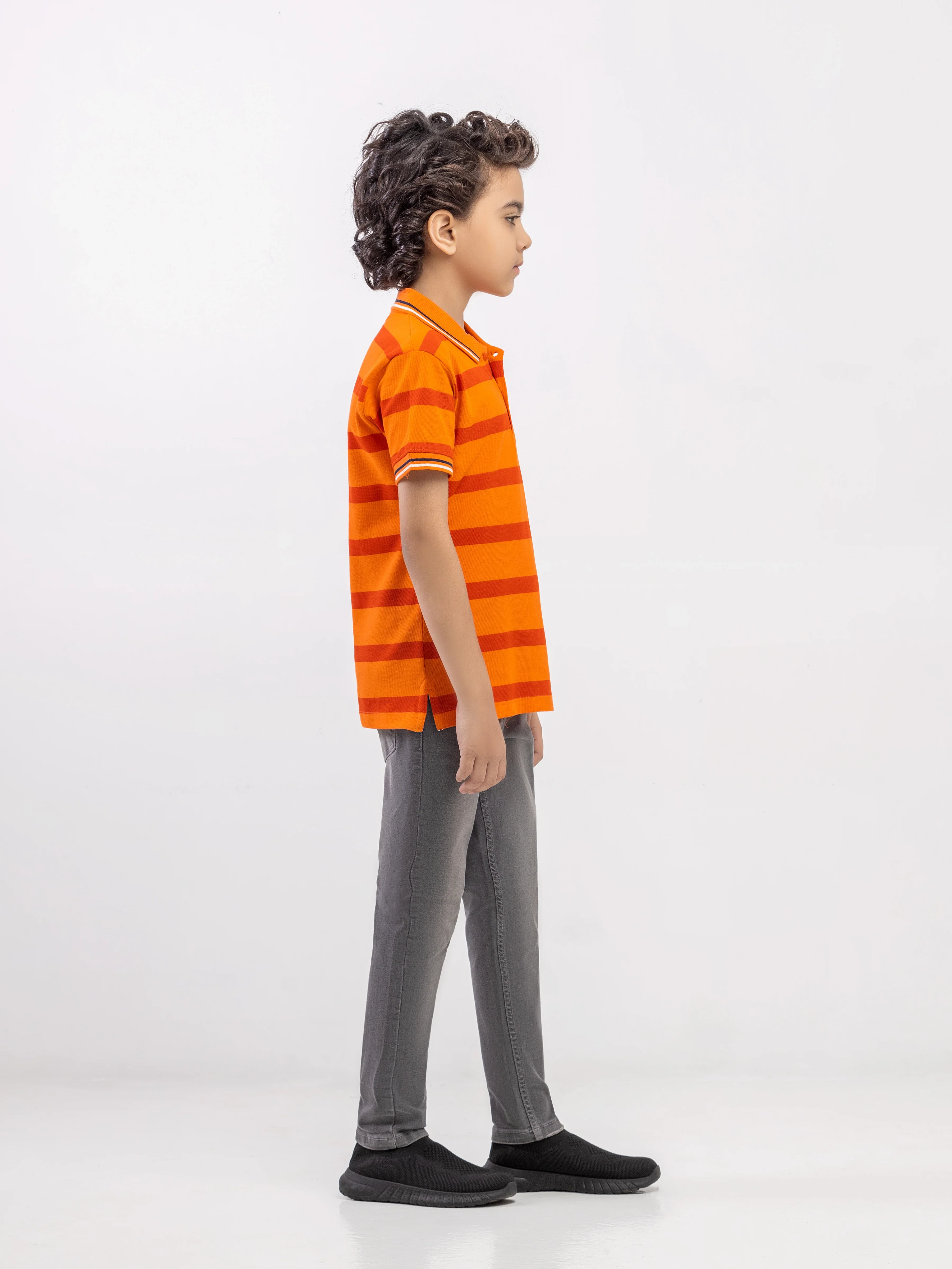 Boy's Orange Polo Shirt - EBTPS6-010 - Image 4