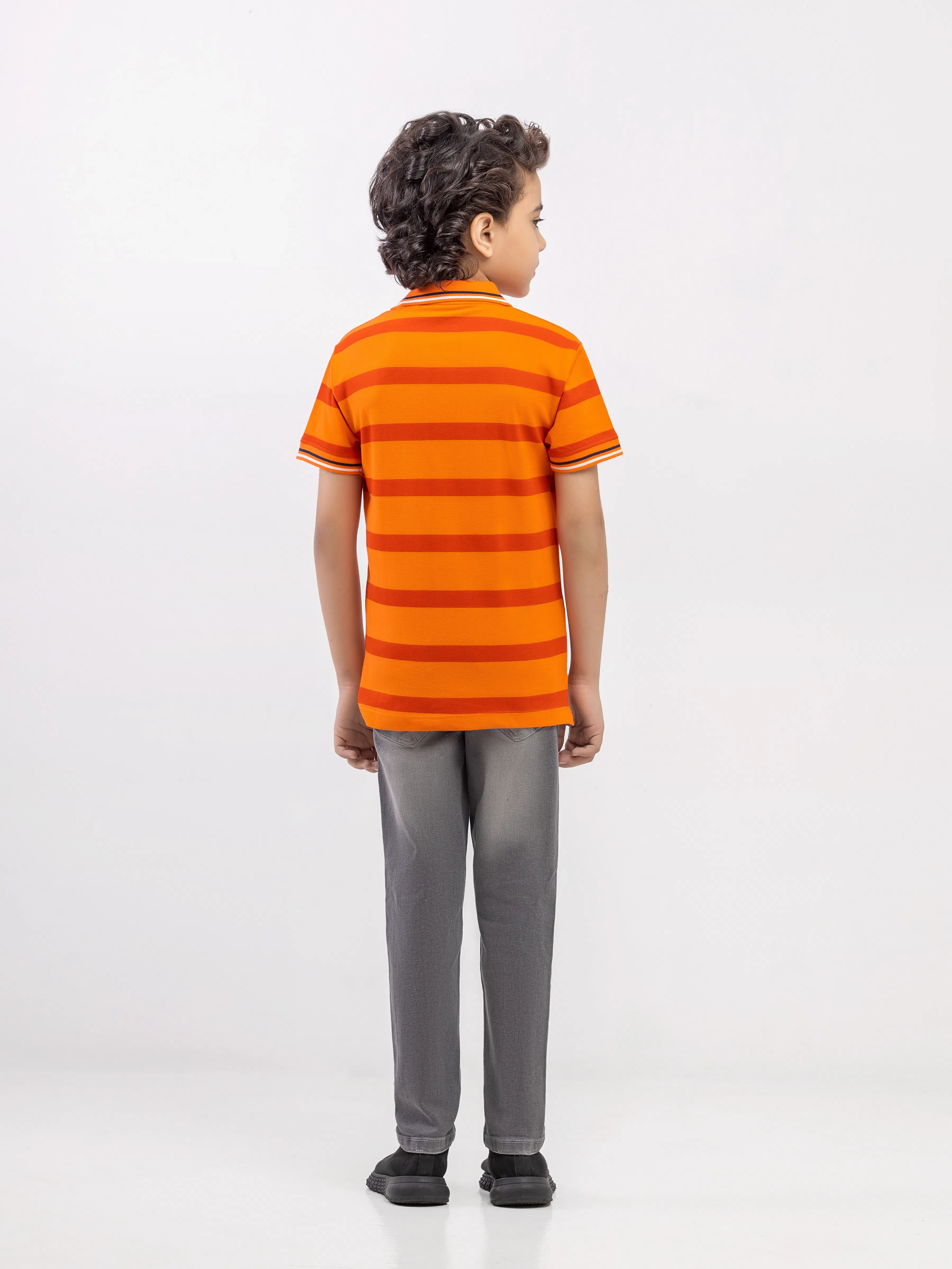 Boy's Orange Polo Shirt - EBTPS6-010 - Image 5