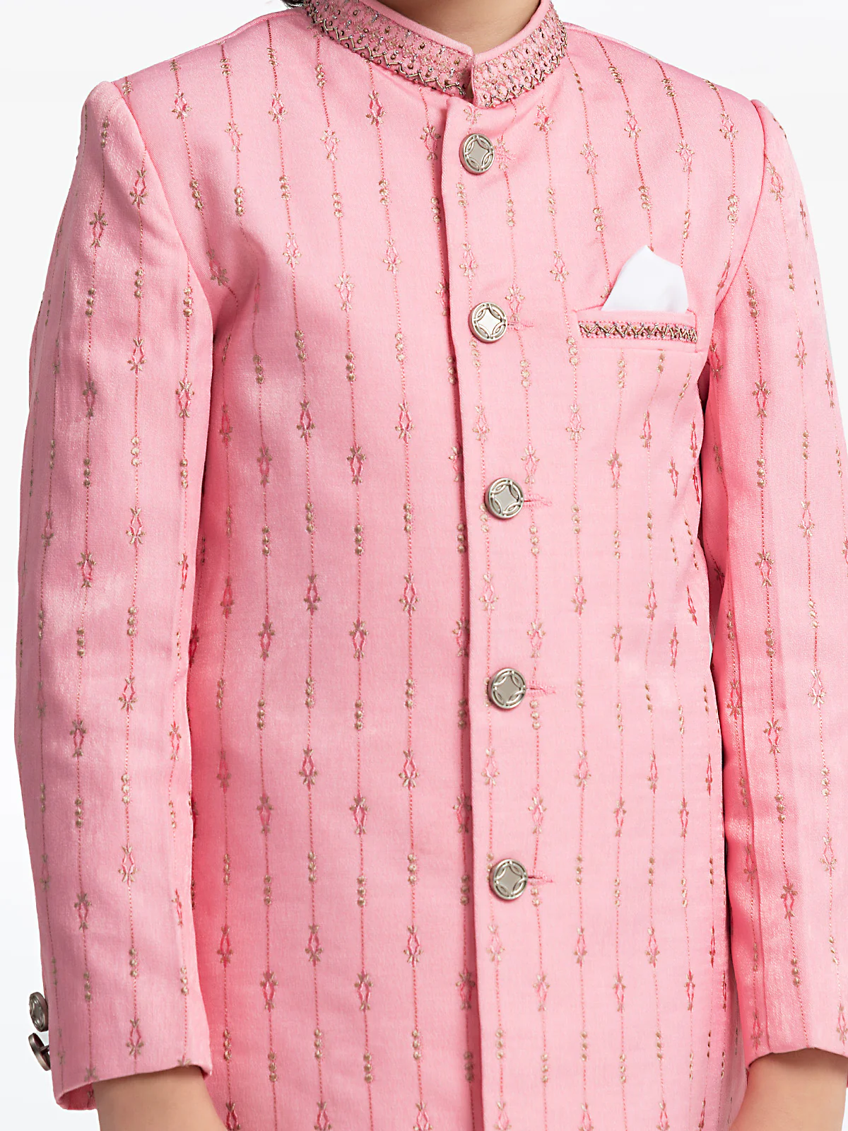Boy's Pink Sherwani - EBTS23-34029 - Image 3