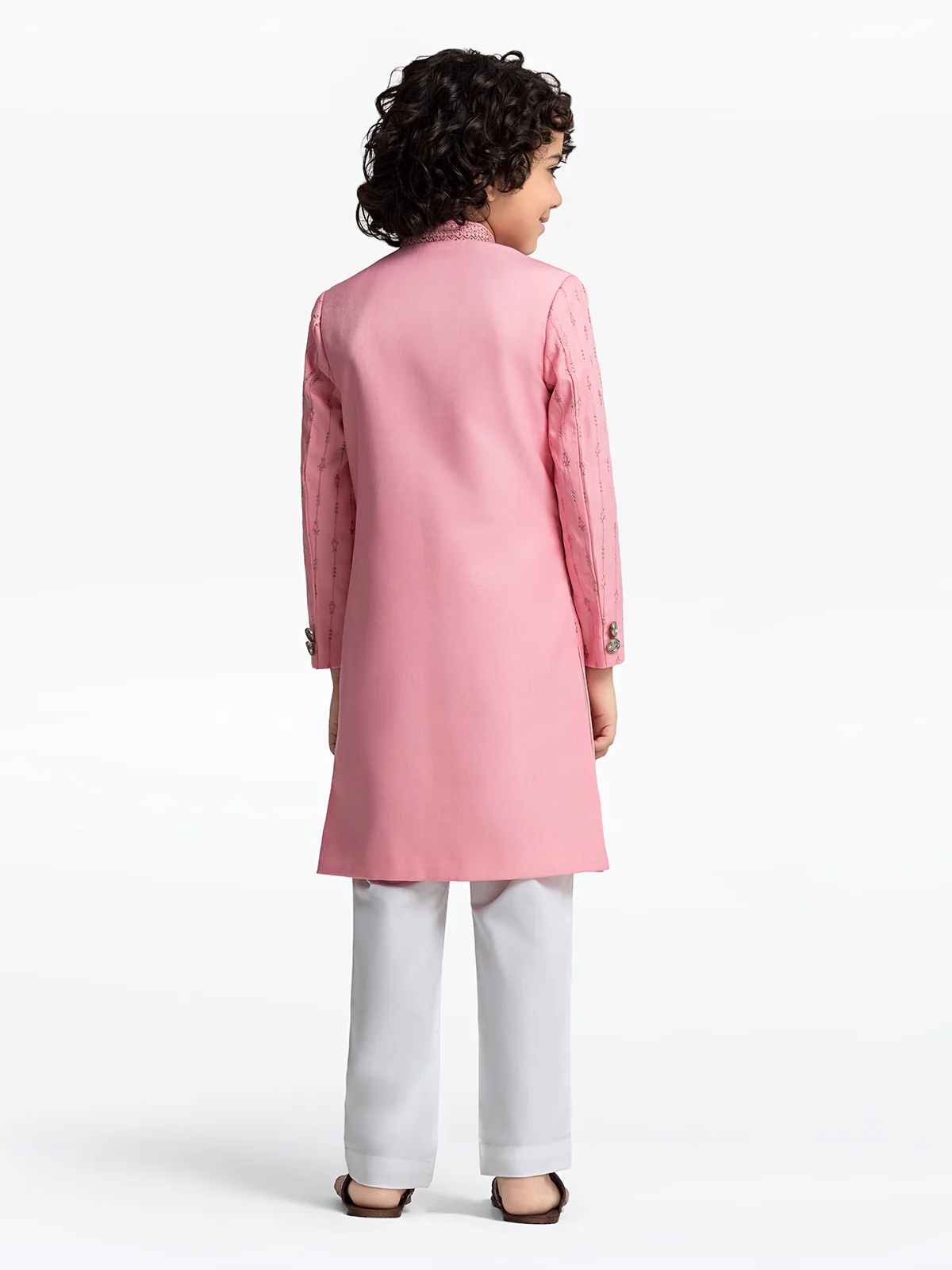 Boy's Pink Sherwani - EBTS23-34029 - Image 5