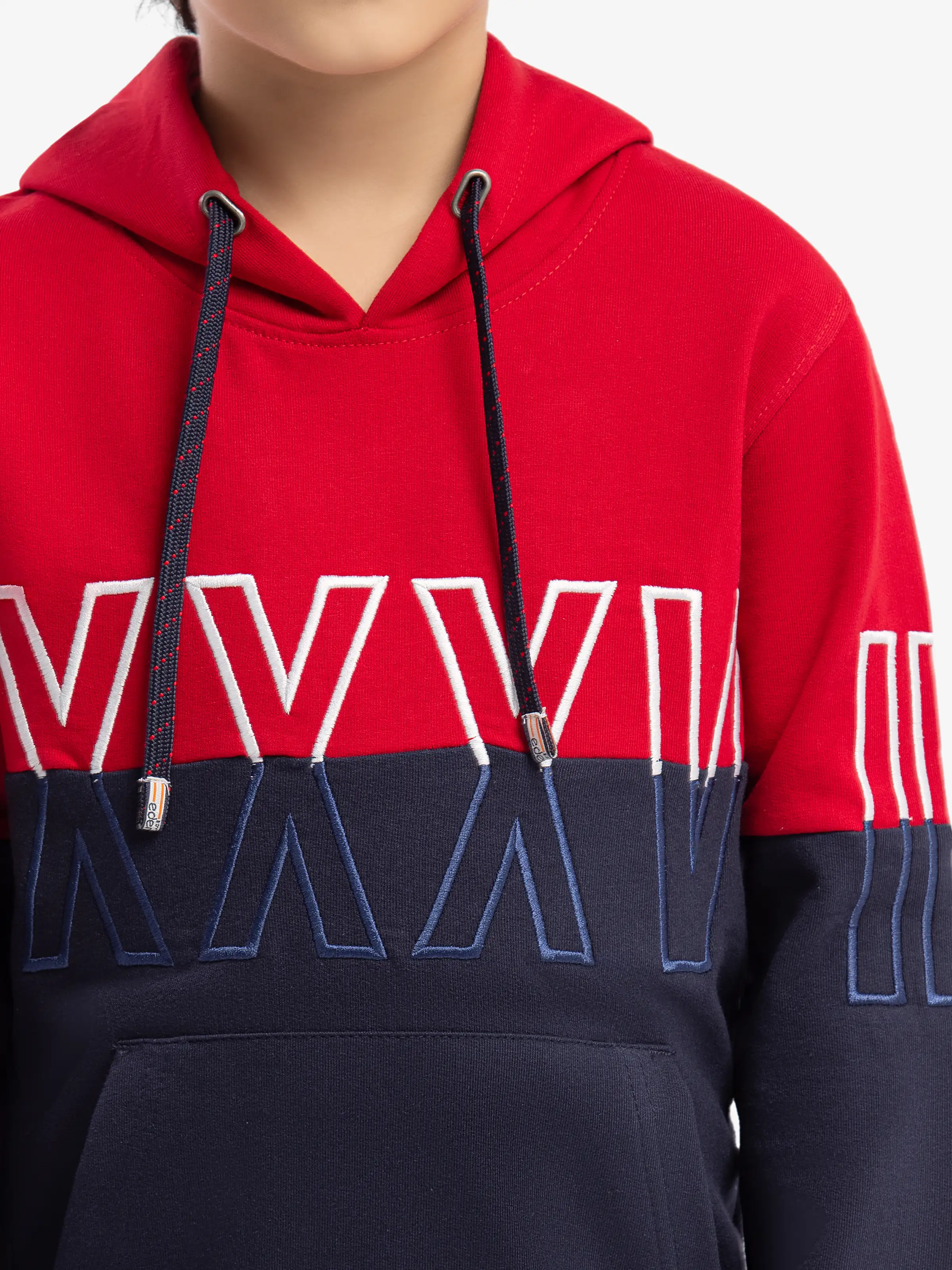 Boy's Red & Navy Hoodie - EBTH5-013 - Image 3
