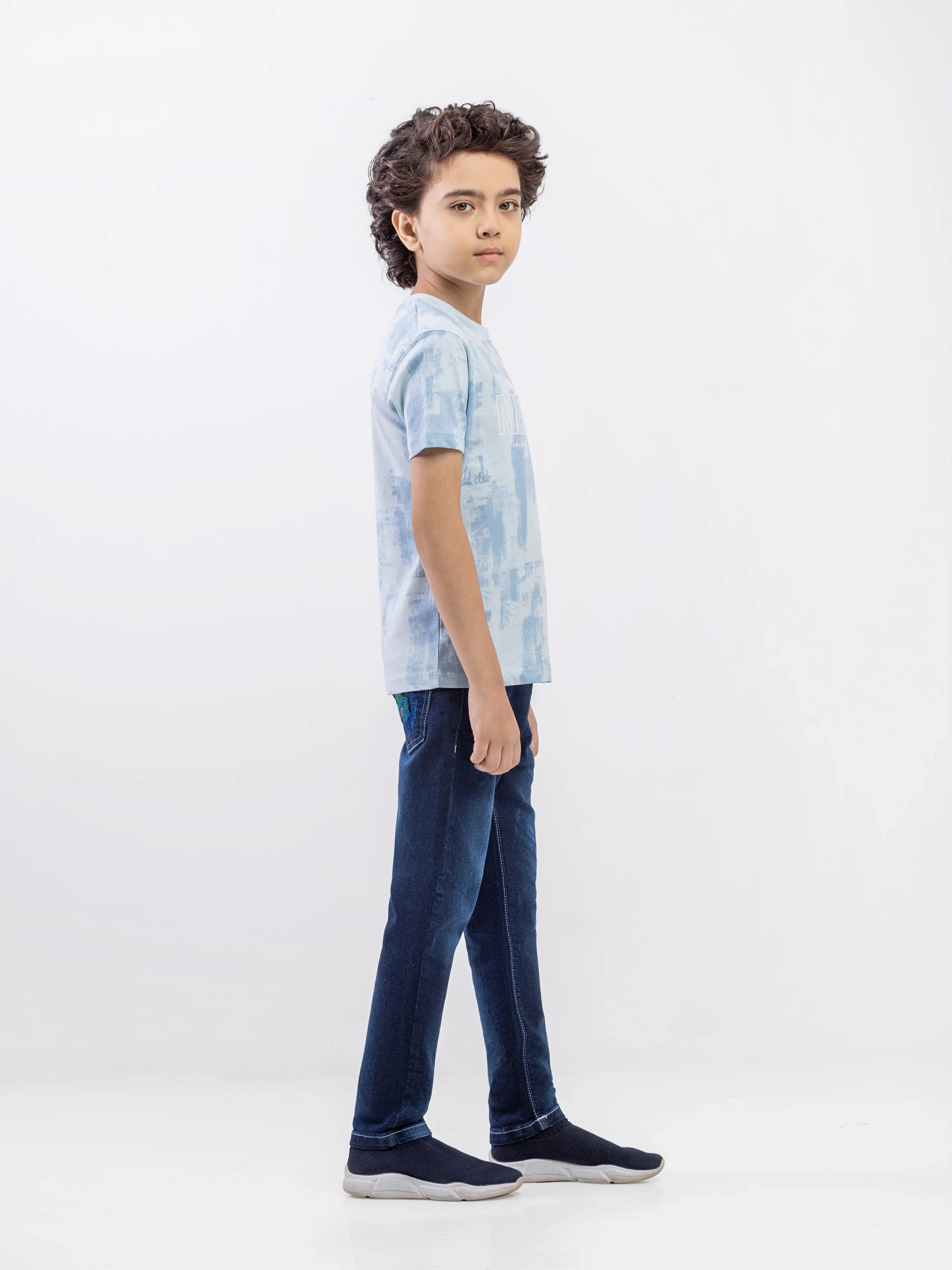 Boy's Sky Blue T-Shirt - EBTTS6-036 - Image 4