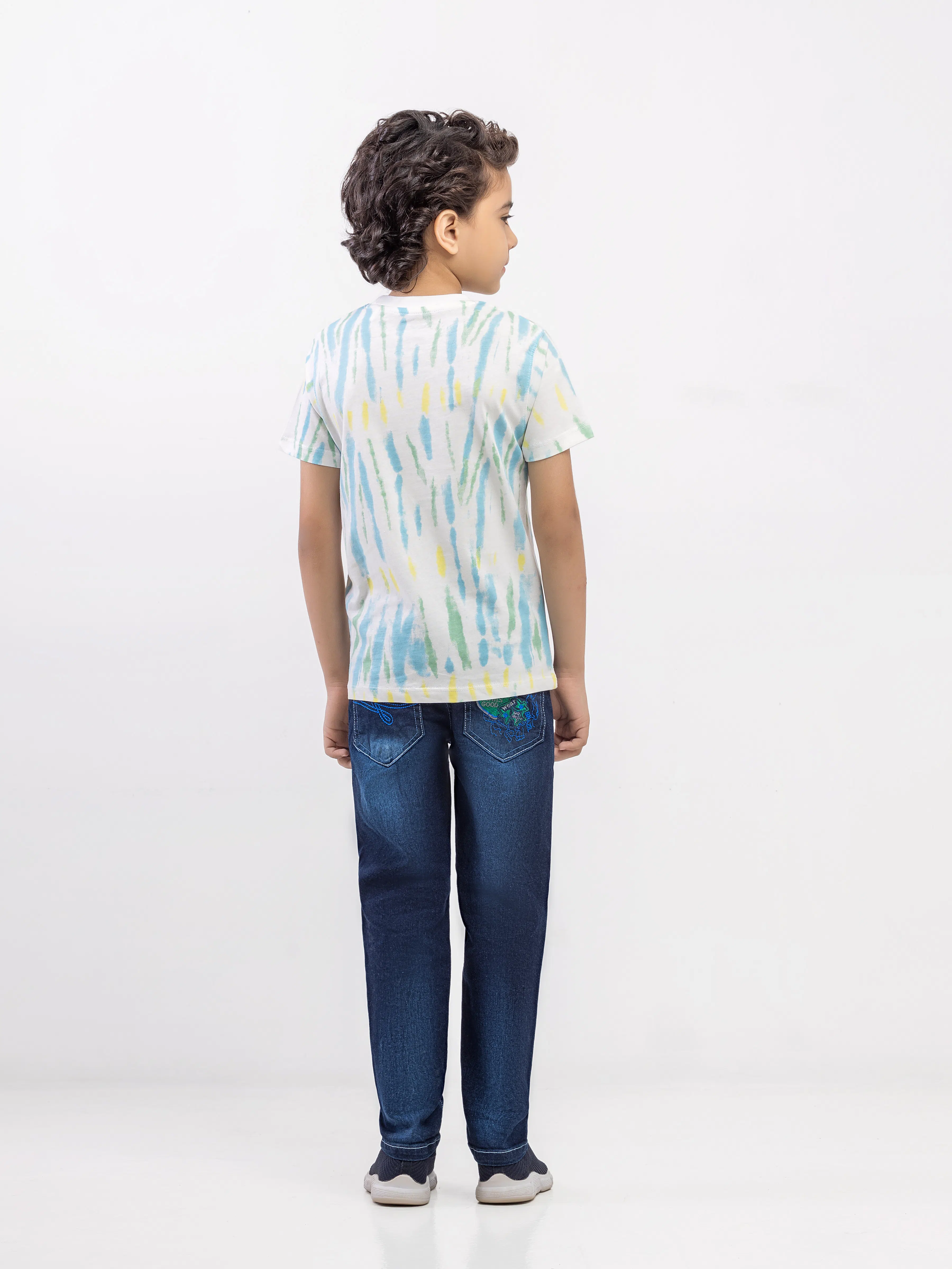 Boy's White Multi T-Shirt - EBTTS6-047 - Image 5