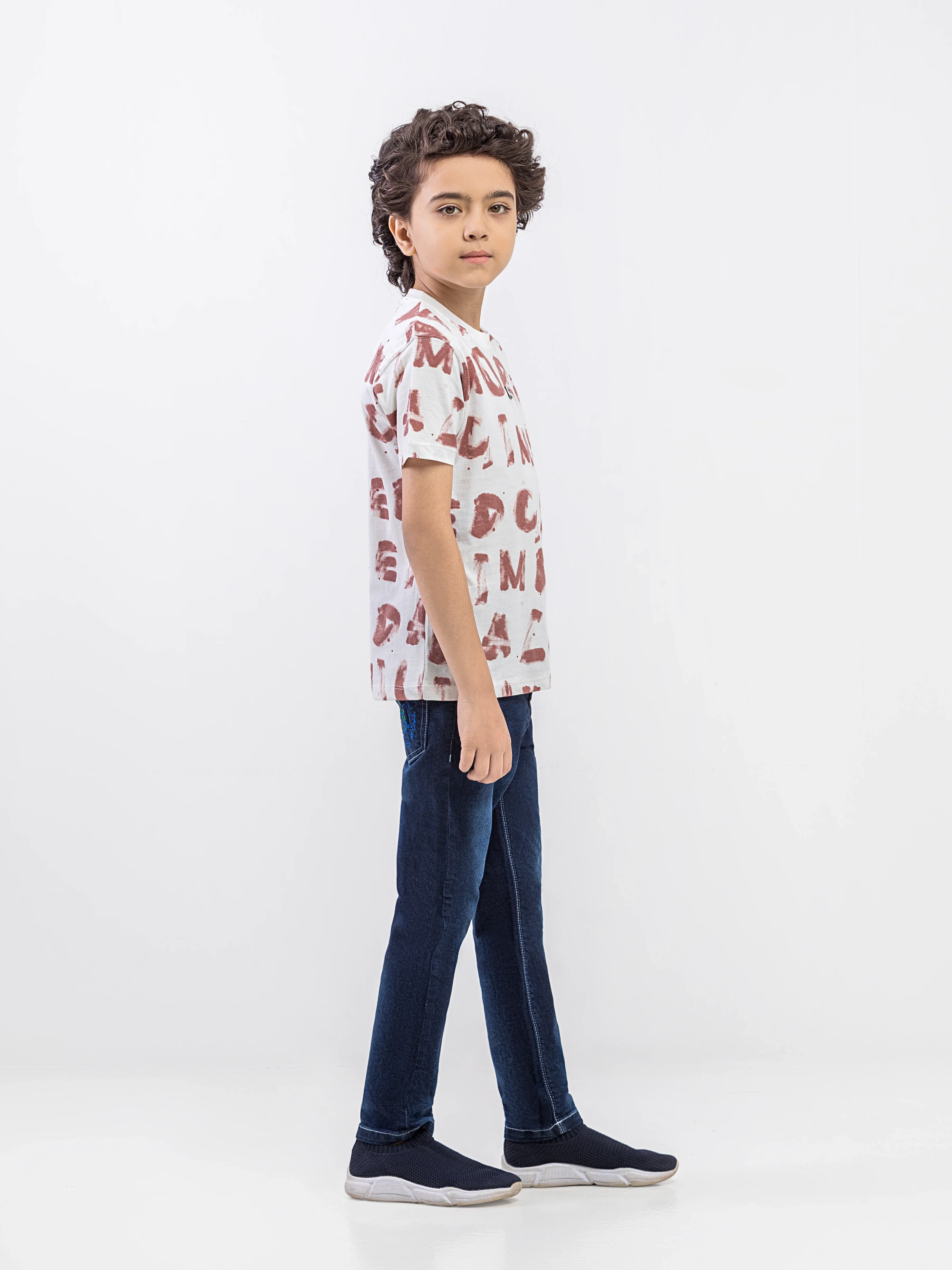 Boy's White T-Shirt - EBTTS6-039 - Image 5