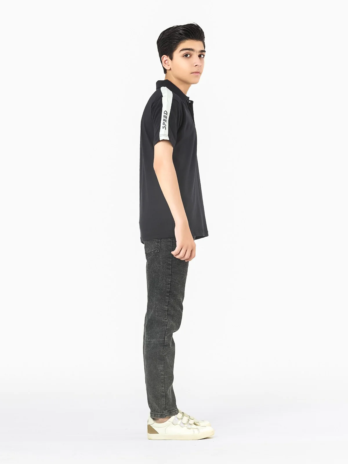 Boy's Black Polo Shirt - EBTPS22-036 - Image 3