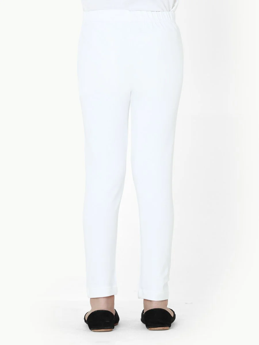 Girl's White Basic Tights - EGBT22-75400 - Image 3